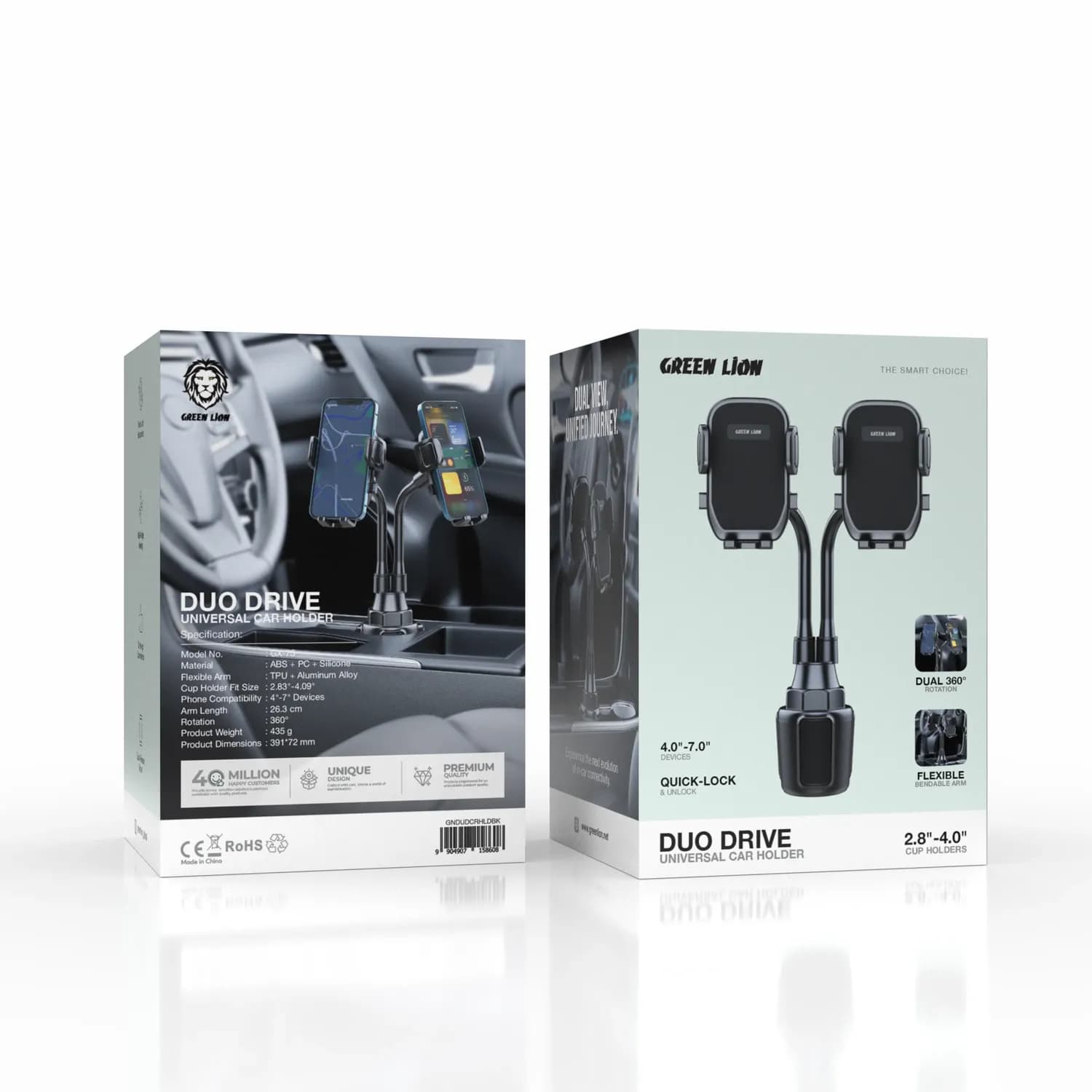 Green Lion Car Phone Holder Dual Drive - Universal, Black 4