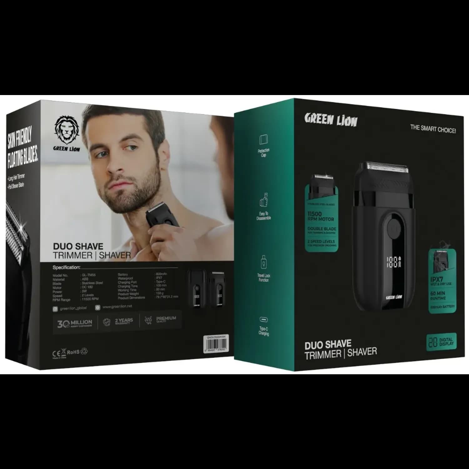 Green Lion Duo Shave - Double Blades, Black 4