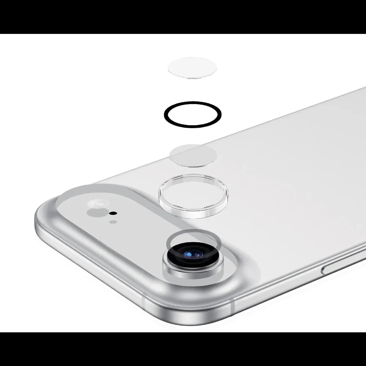 Green Lion Camera Lens Protector iPhone 17 Air - 9H Tempered Glass, Clear 3