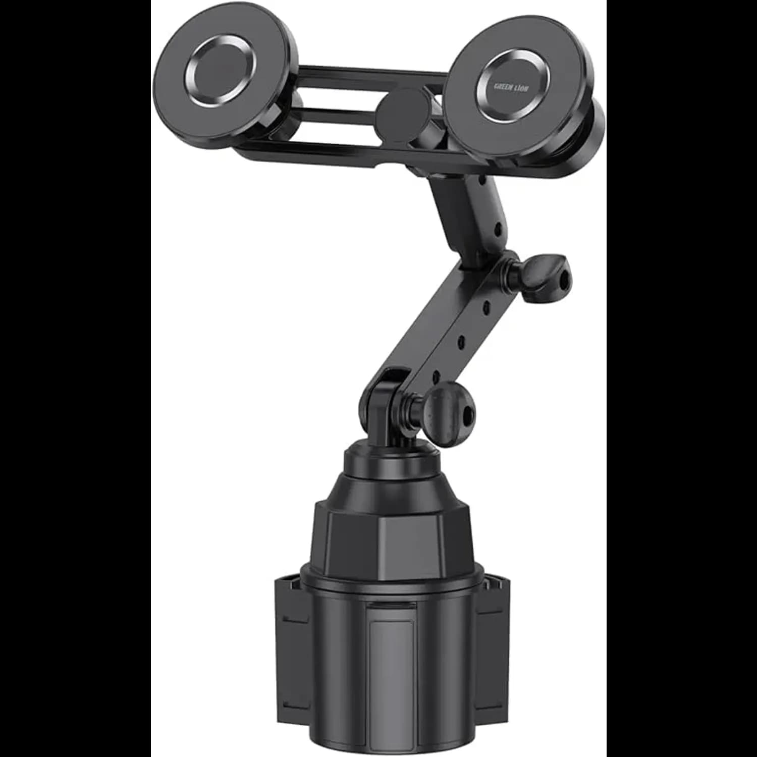 Green Lion Dual Phone Holder with Cup Mount - Magsafe Compatible, Black 1