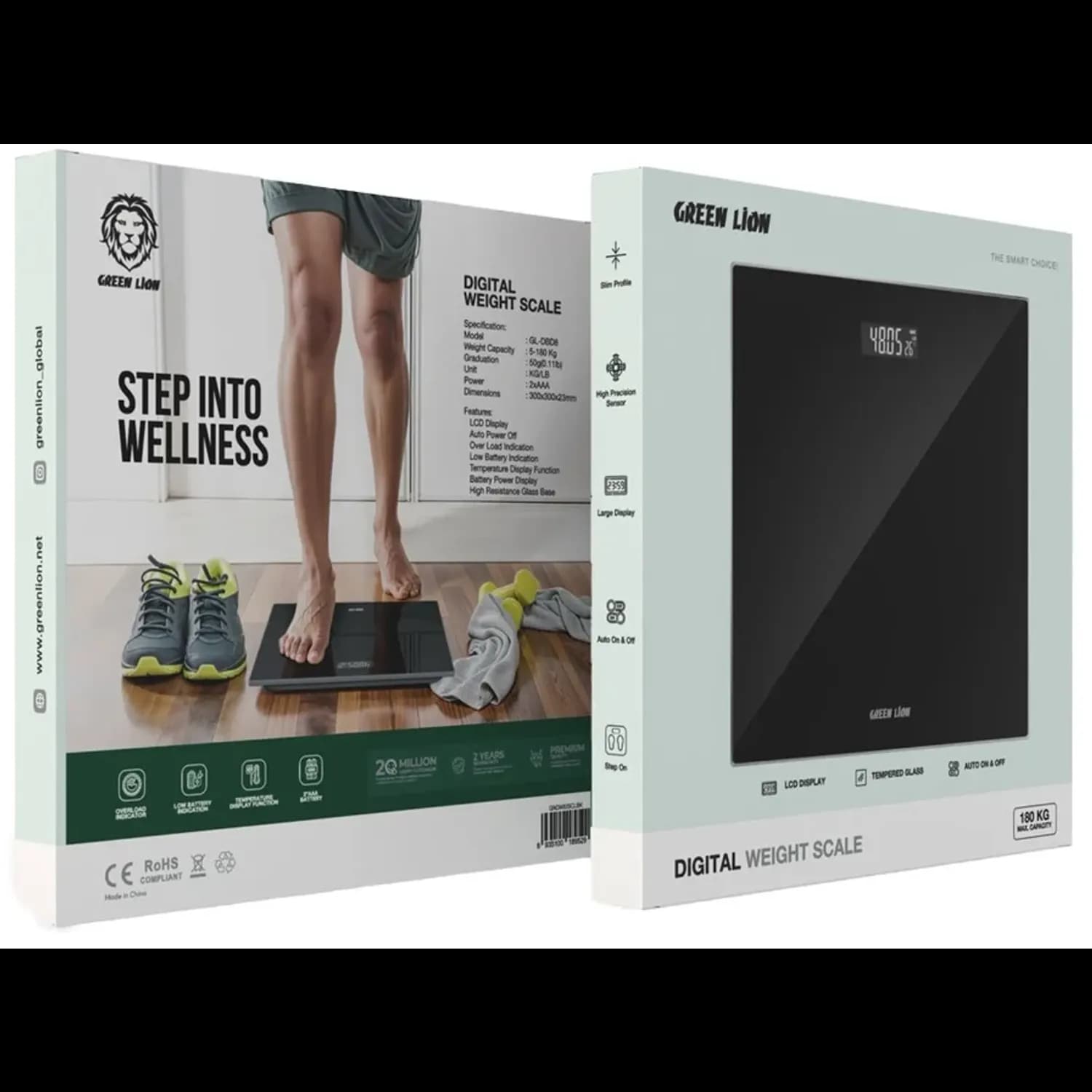 Green Lion Digital Weight Scale - High Precision, Black 2