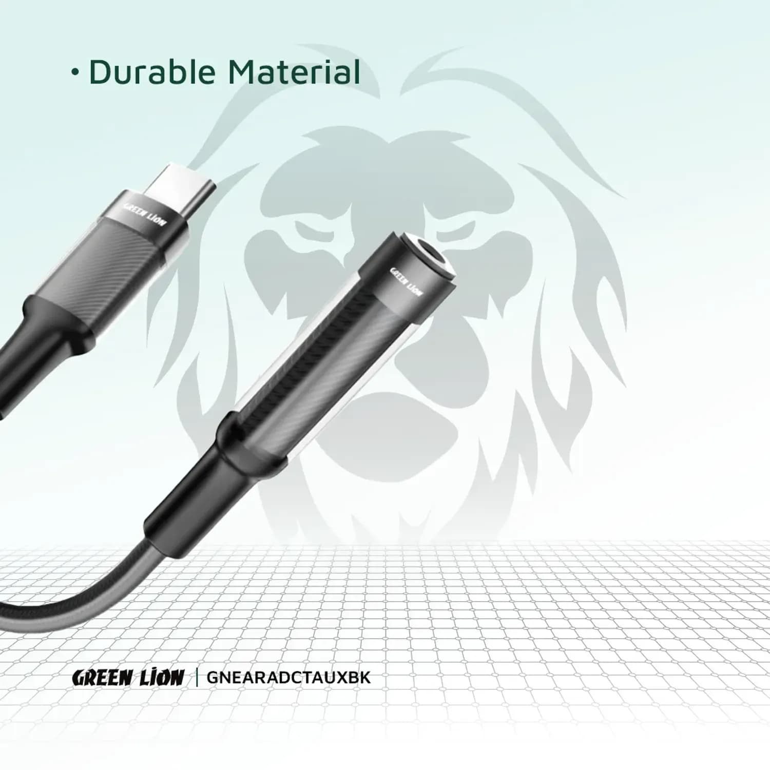 Green Lion Earphone Adapter - USB-C to 3.5mm, Black 5