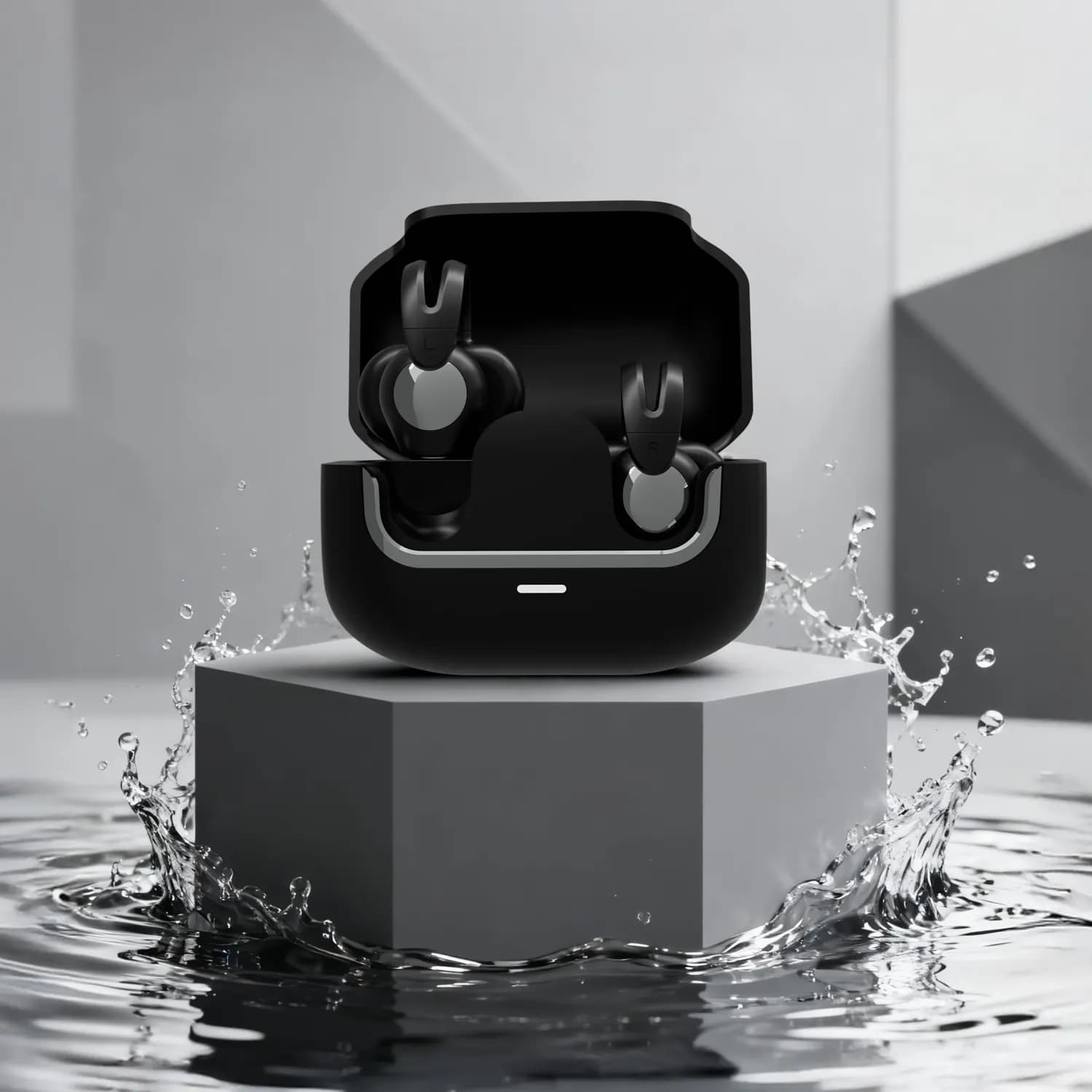 Green Lion Clip-On Earbuds GR-22 - Dual-Mic, Black — Beige 4