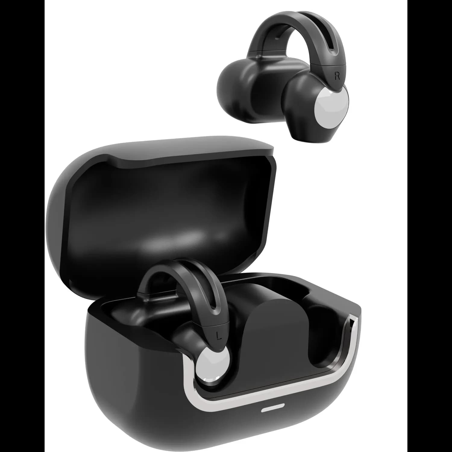 Green Lion Clip-On Earbuds GR-22 - Dual-Mic, Black — Beige 5