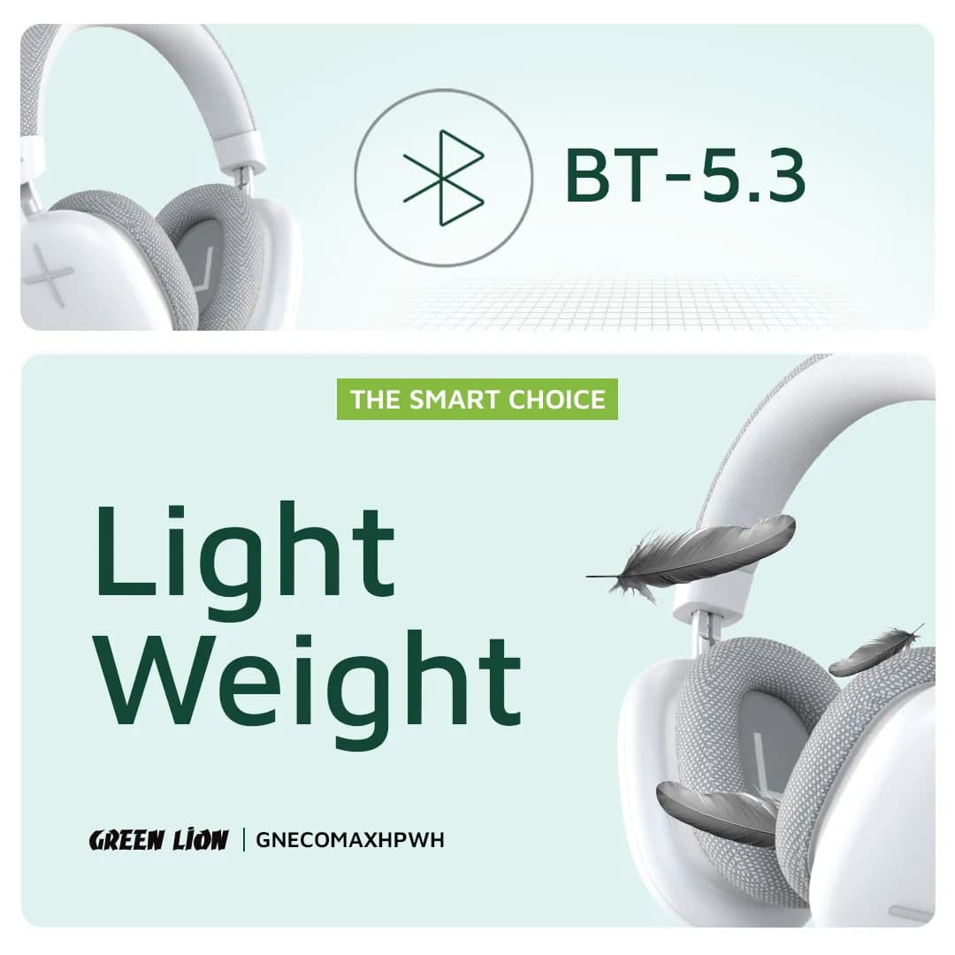 Green Lion Echo Max Headphone - White 4
