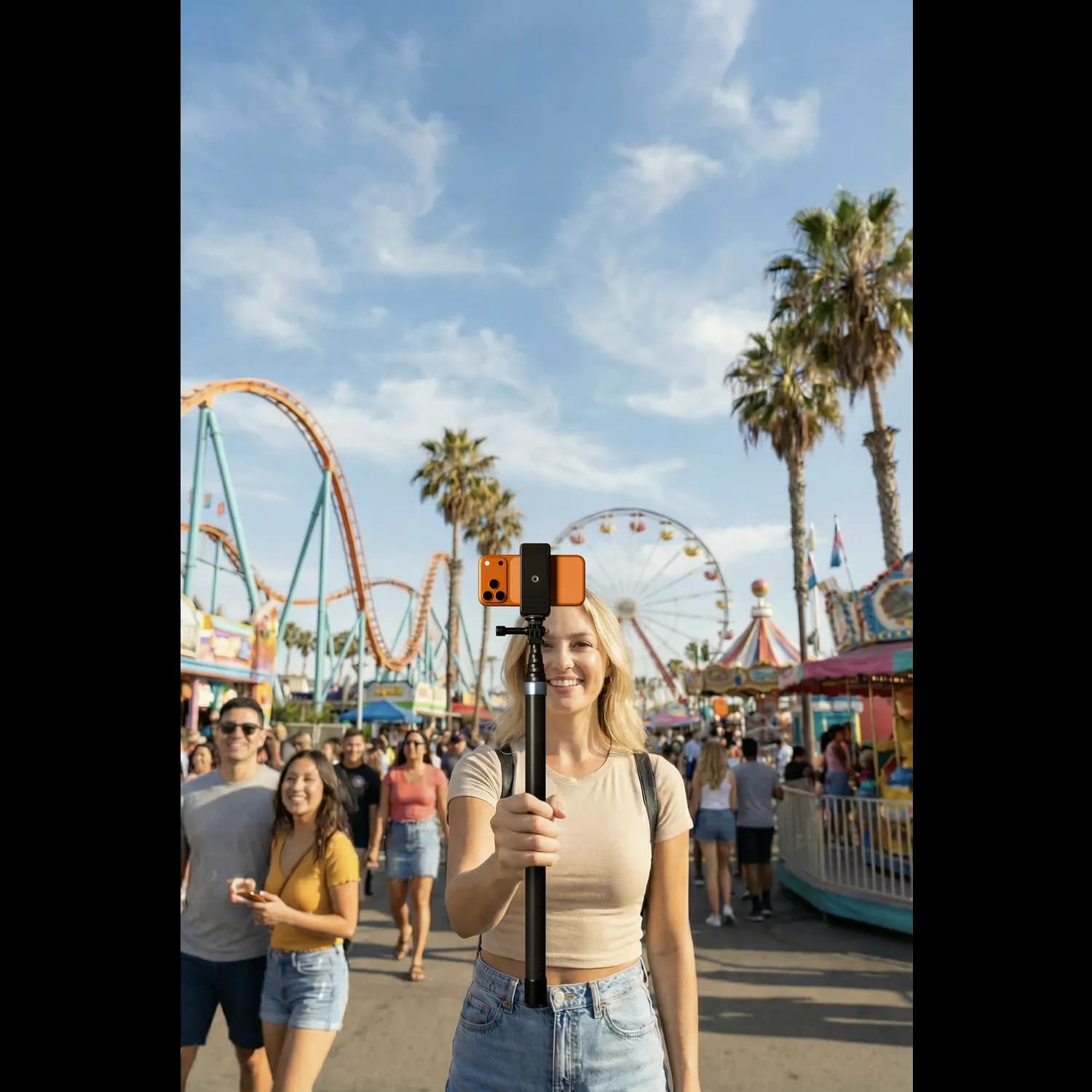 GREEN LION Selfie Stick ELEVATE PRO - 3M Telescopic, Black 3