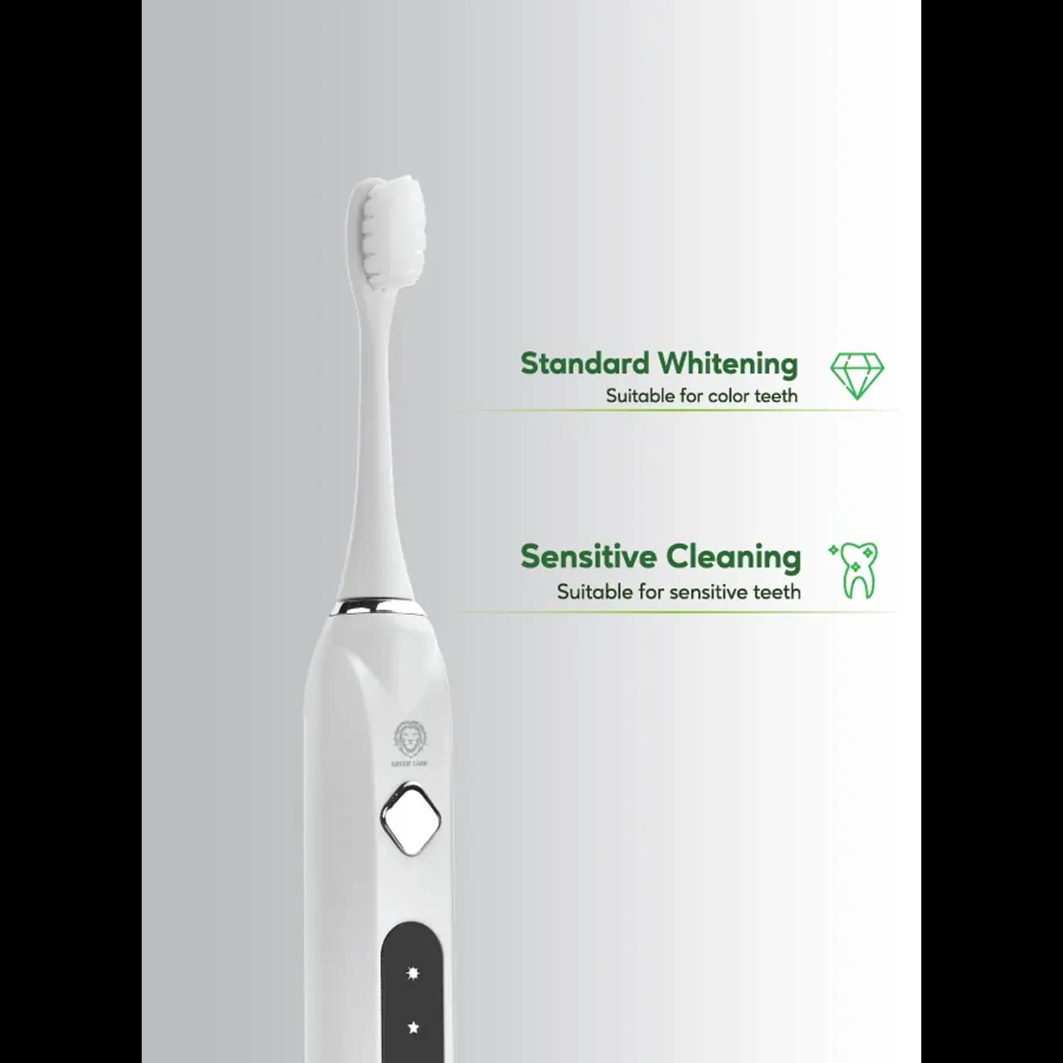 Green Lion Electric Toothbrush Gen-2 - 5 Modes, Sonic, White 2