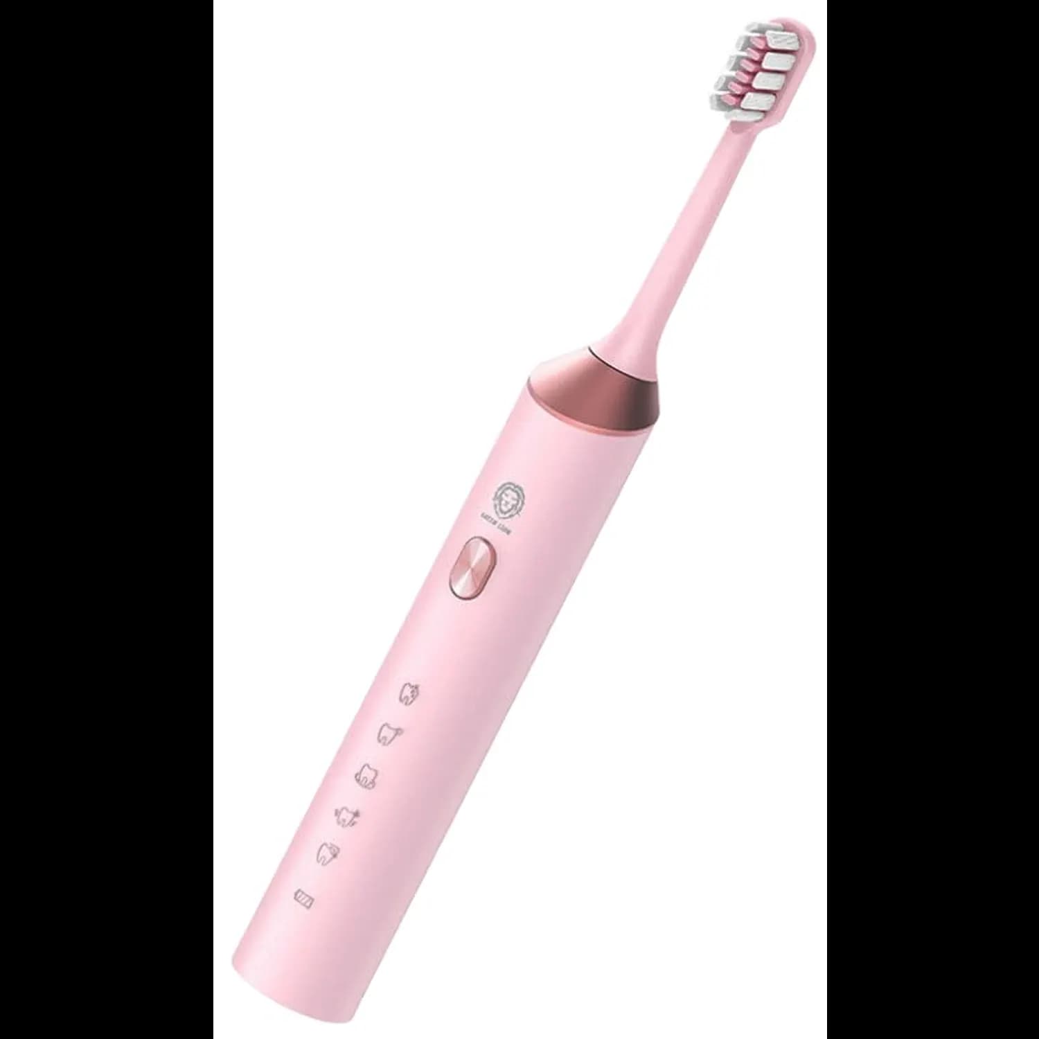 Green Lion Electric Toothbrush - 4 Brush Heads, Sensitive Care, White — Pink 1 Green Lion Electric Toothbrush - 4 Brush Heads, Sensitive Care, White — Pink 1