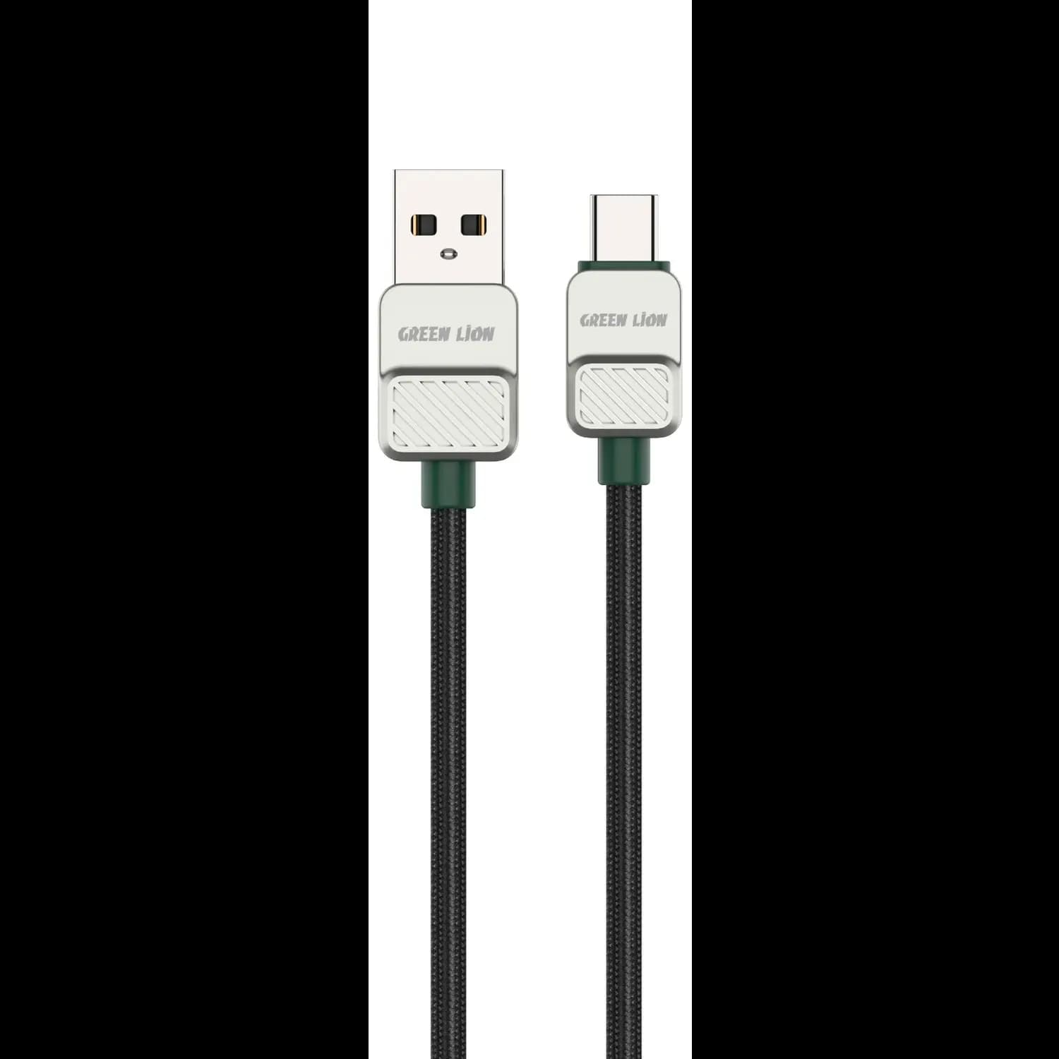 Green Lion Braided USB A to Type-C Cable - Durable, 1m, Black 1 Green Lion Braided USB A to Type-C Cable - Durable, 1m, Black 1