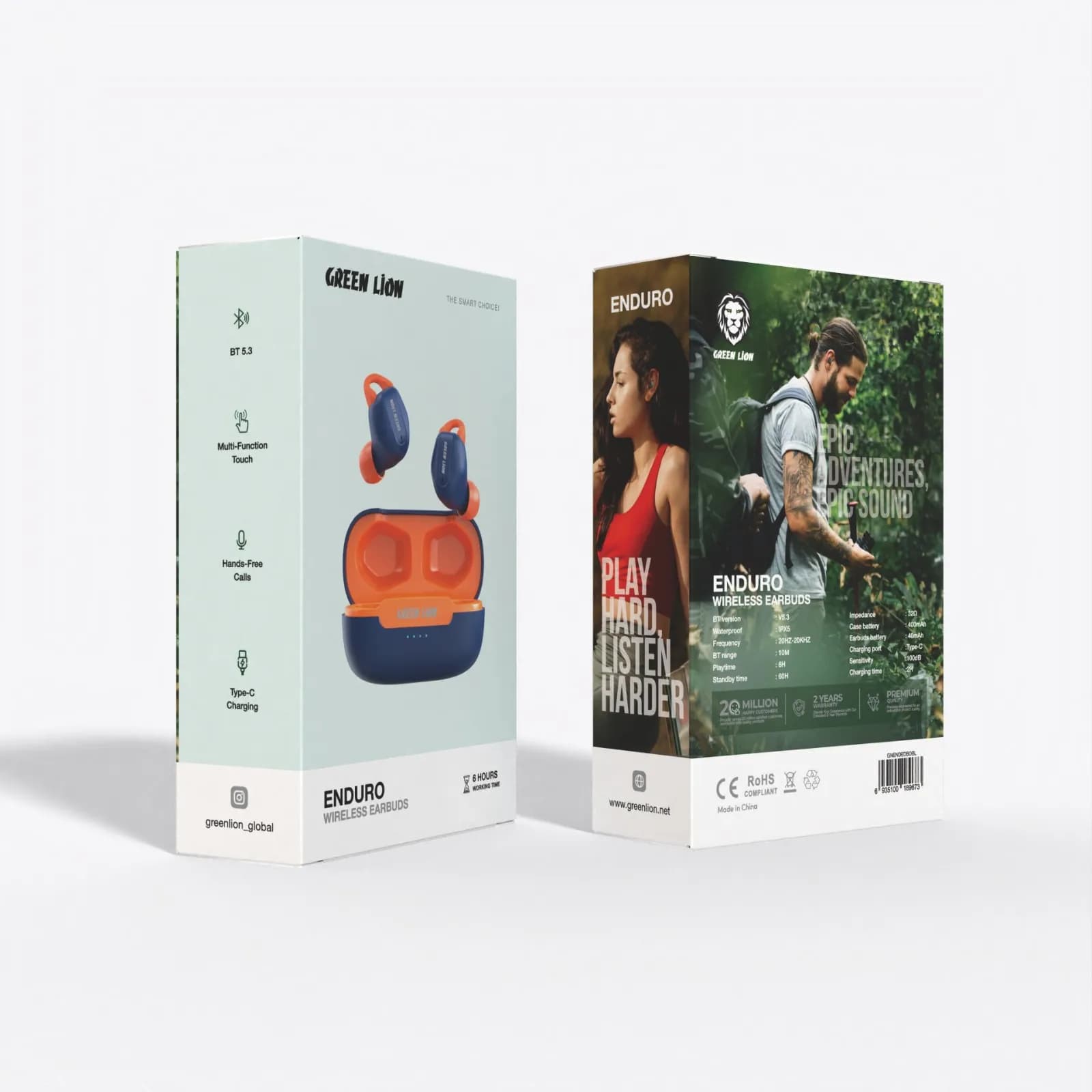Green Lion Enduro Wireless Earbuds - Blue 2