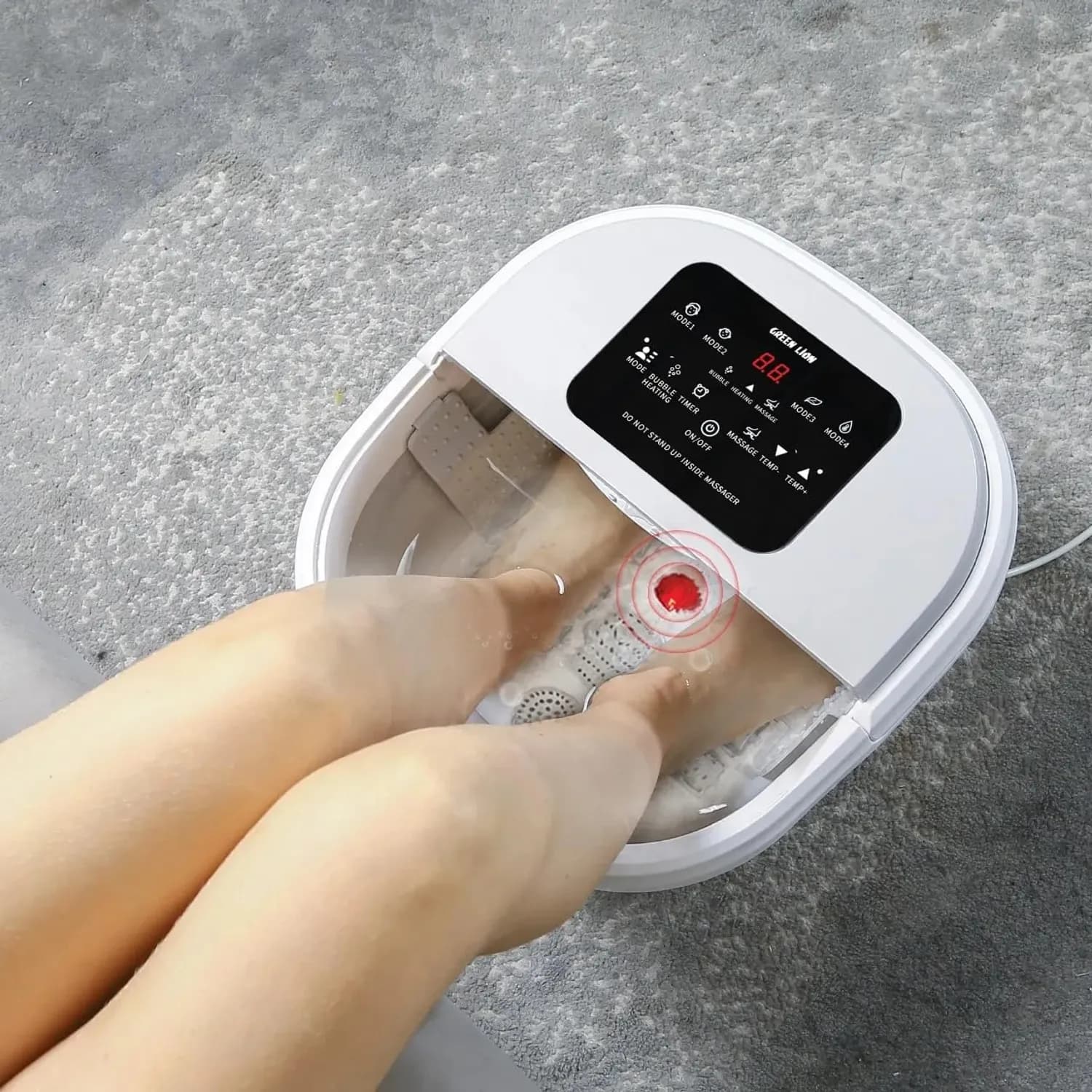 Green Lion Foot Bath Massager - Foldable, Gray 2
