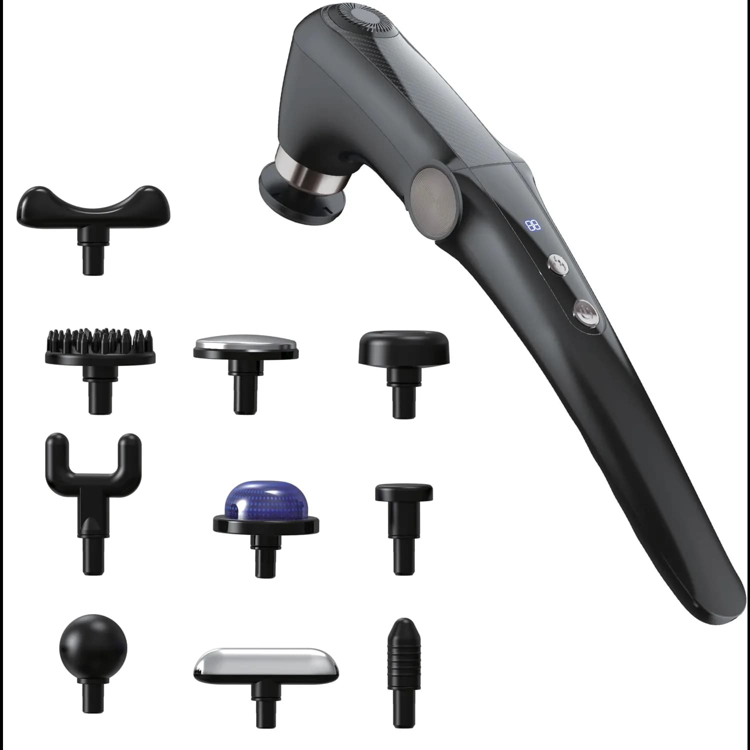 Green Lion Massage Gun - Foldable, 10 Heads, Black 1