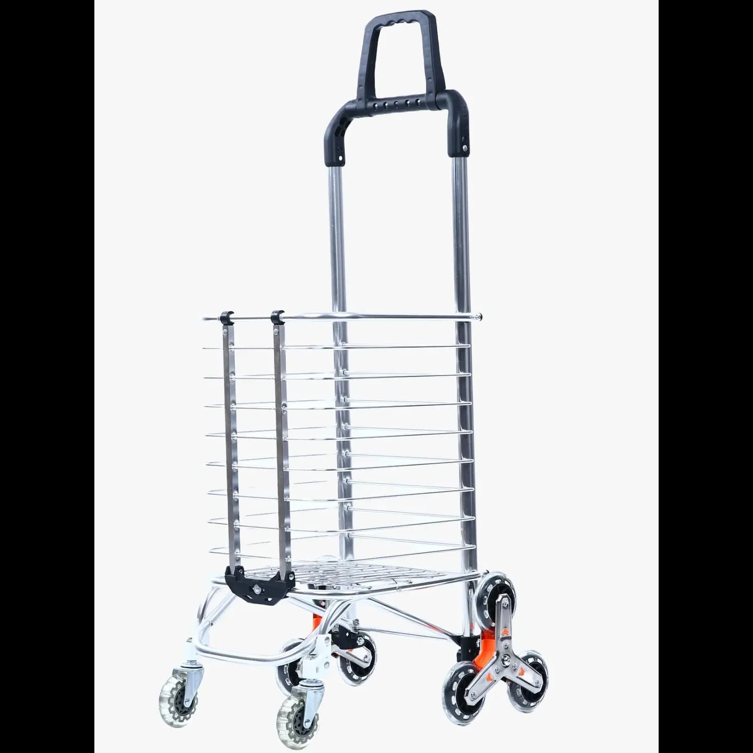 Green Lion Foldable Shopping Trolley - 20Kg Capacity, 8 Wheels 4
