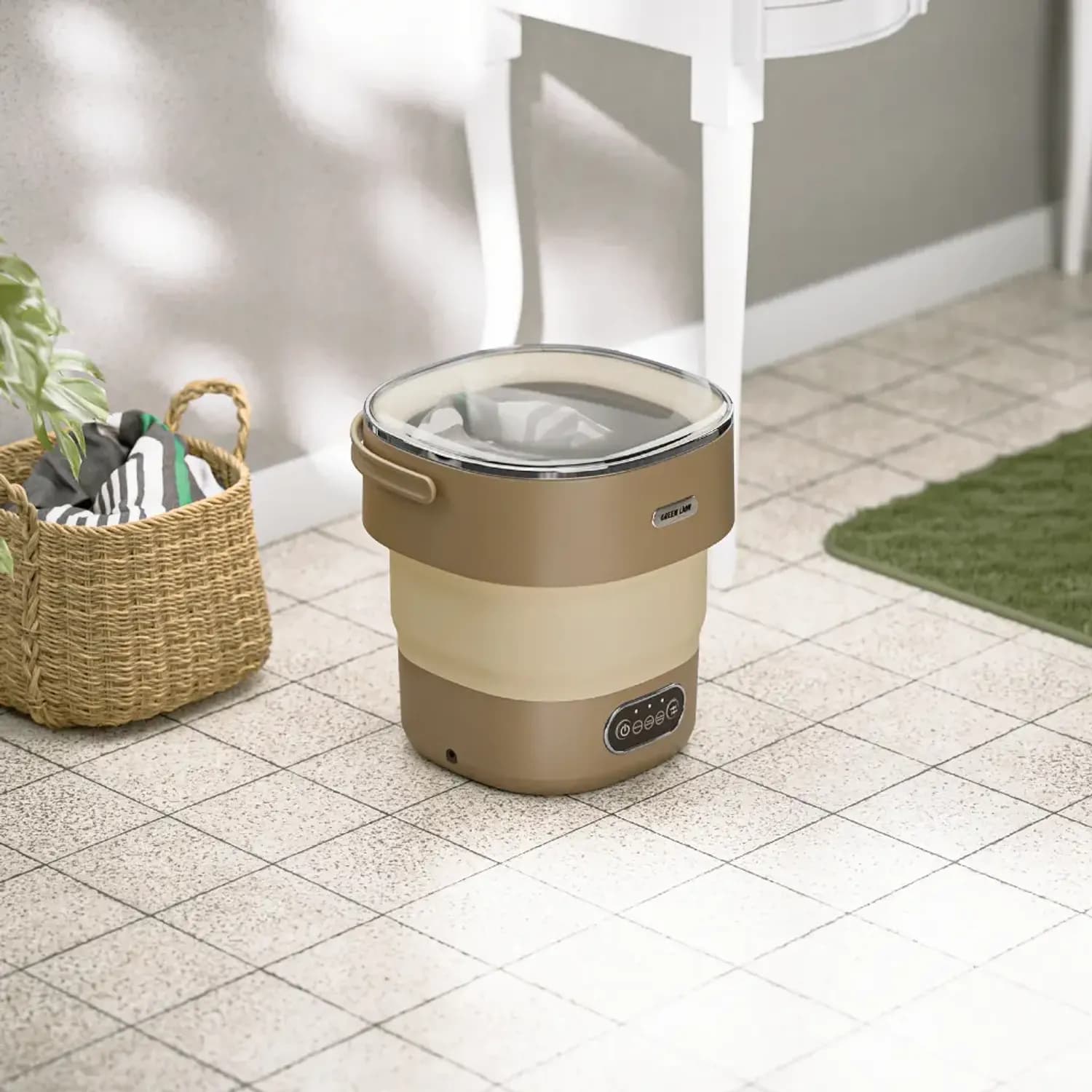 Green Lion Mini Washing Machine FOLD WASH 13L - Khaki 3