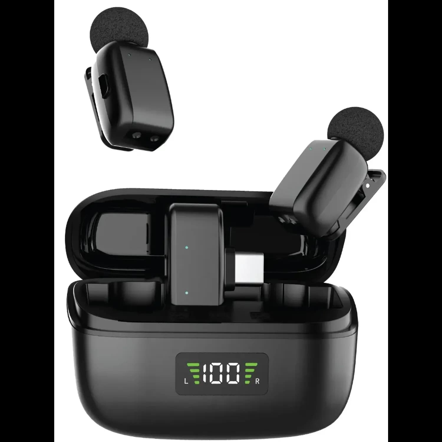 Green Lion Flex Mic Duo - Type C & Lightning, Voice Changer, Black 1