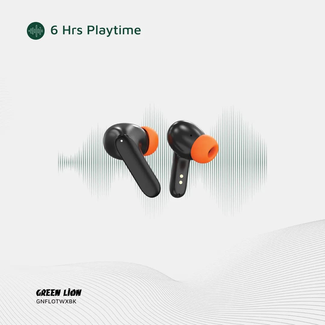 Green Lion Florence TWS True Wireless Earbuds — Black 5