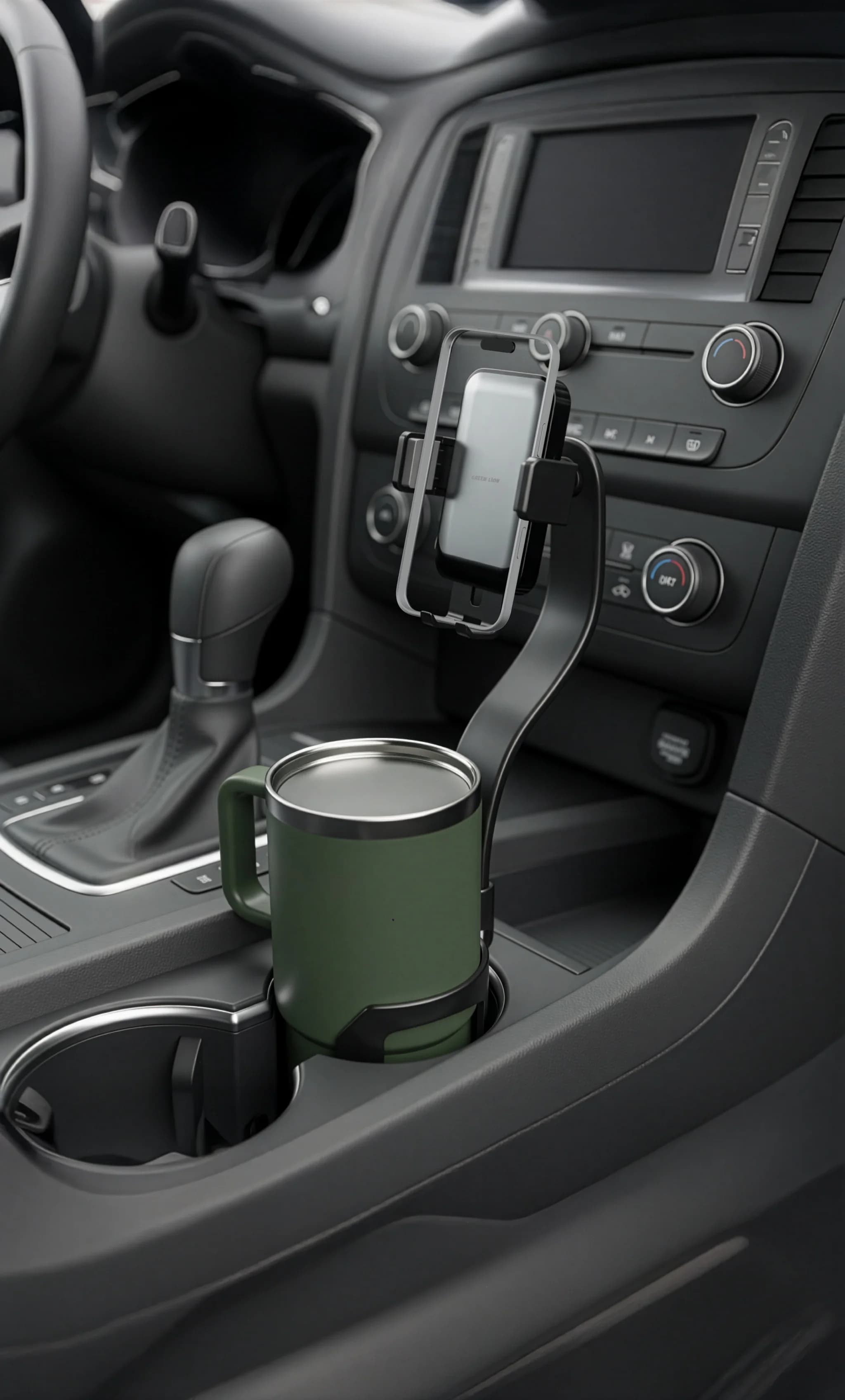 Green Lion Phone Mount Flex Grip GNFLXGRPPMBK - Cup Holder, Black 4