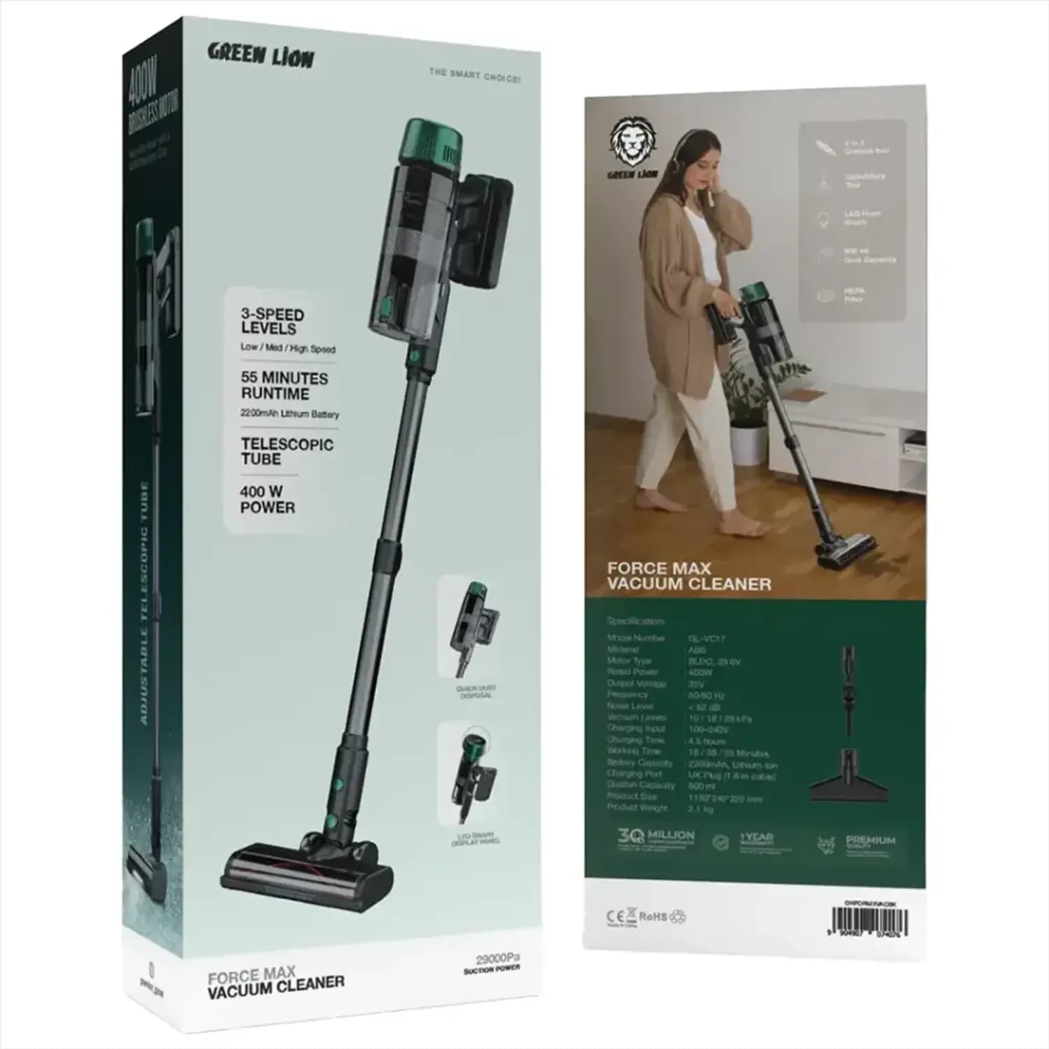 Green Lion Vacuum Cleaner Force Max - Black 2