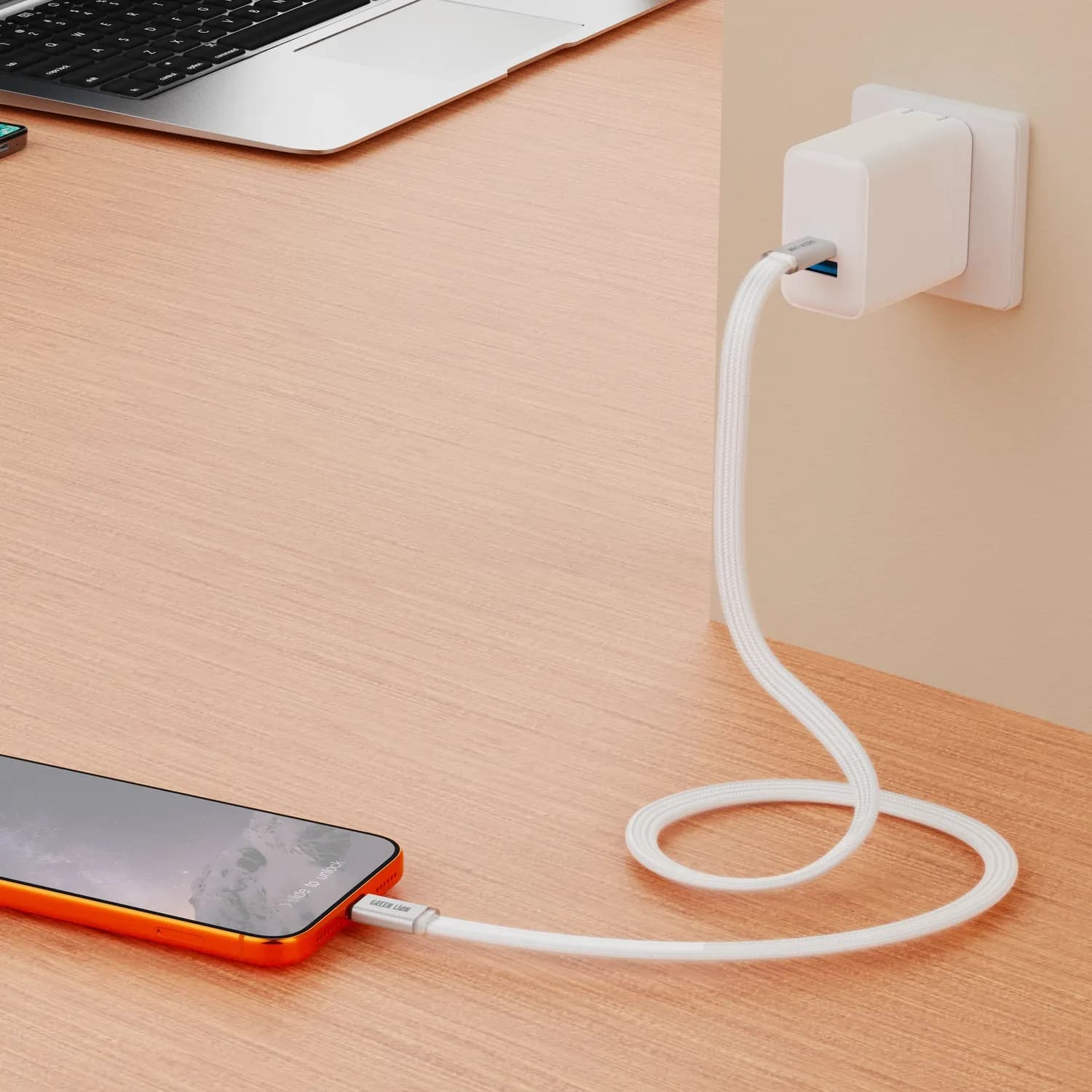 Green Lion USB-C Cable - 240W Fast Charging, 1.5m Braided 3