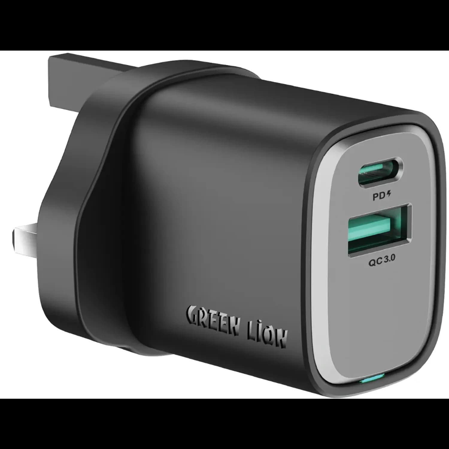Green Lion Wall Charger SUPRA - 22.5W GaN, USB-C Cable, Black 1 Green Lion Wall Charger SUPRA - 22.5W GaN, USB-C Cable, Black 1