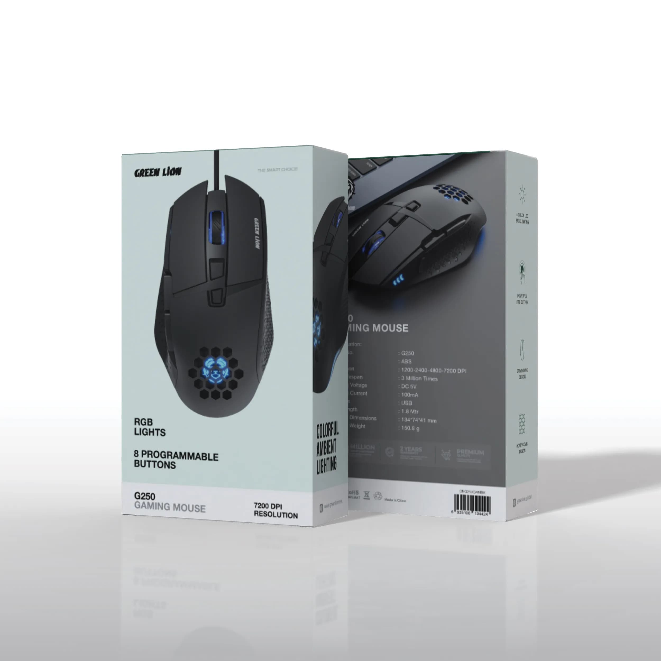 Green Lion G250 Gaming Mouse - Black 4