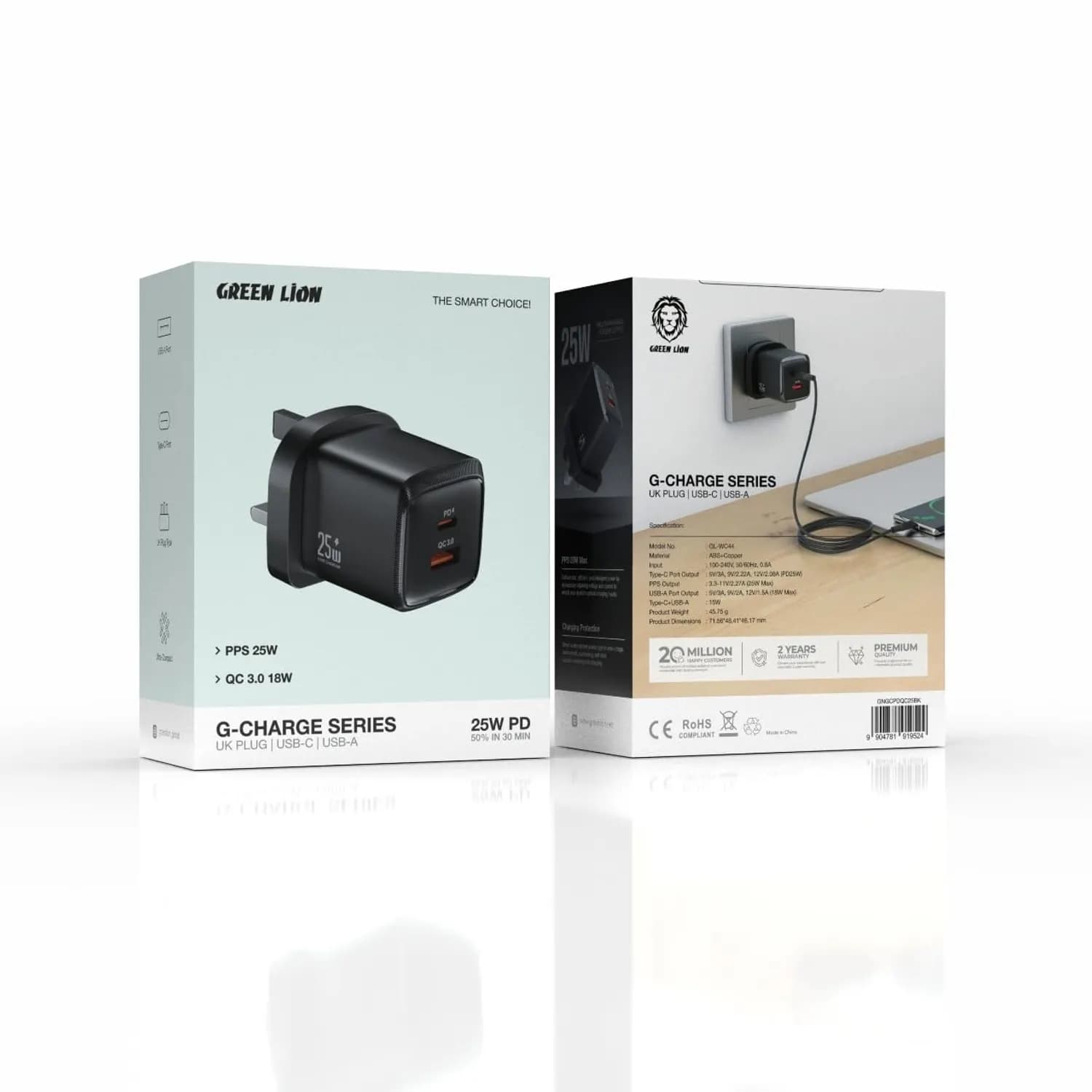 Green Lion Wireless Mouse G50 - 1200 DPI, Black 3