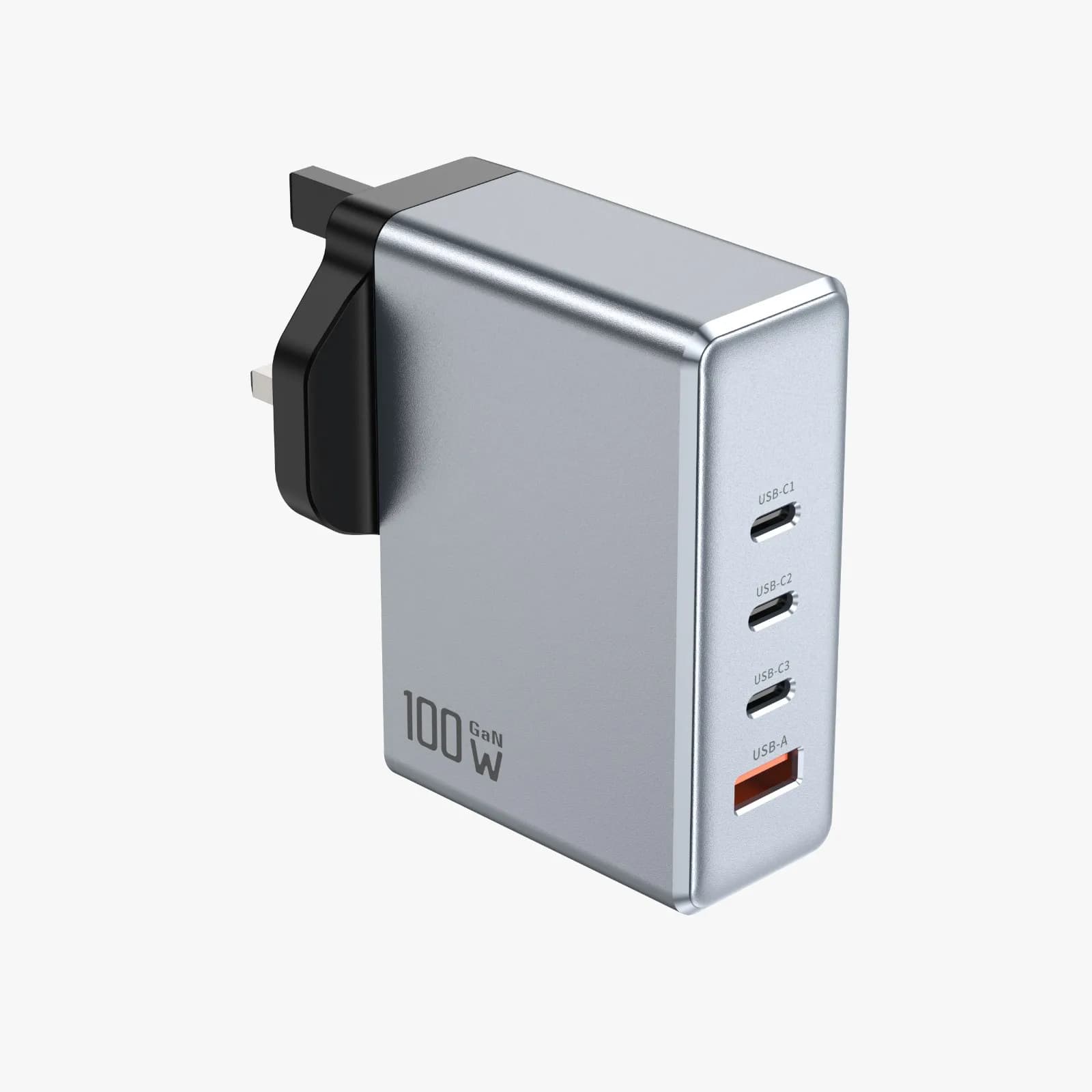 Green Lion GaN Premium UK Plug Wall Charger 100W - Gray 4