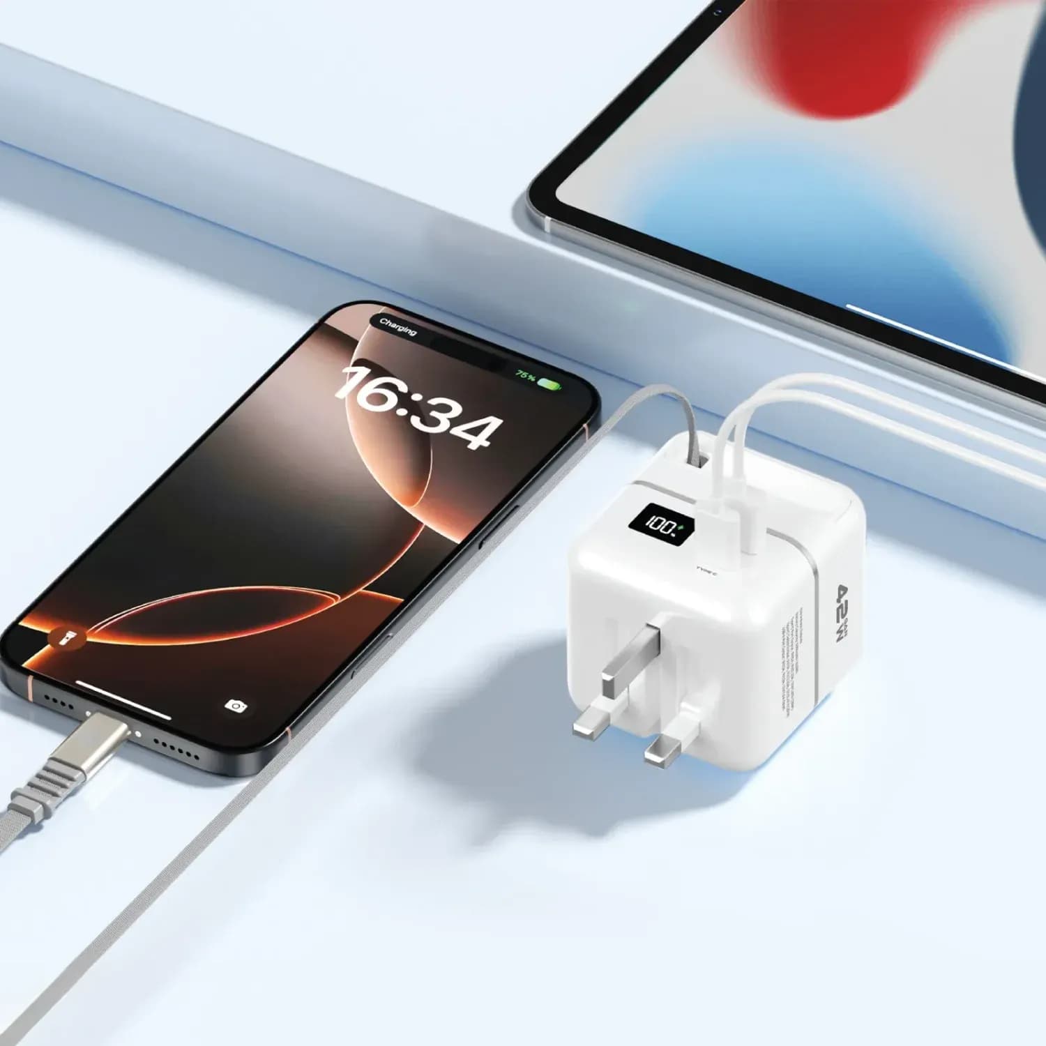 Multi Functional Charger & Power Bank - 5000mAh, PD42W, White 2