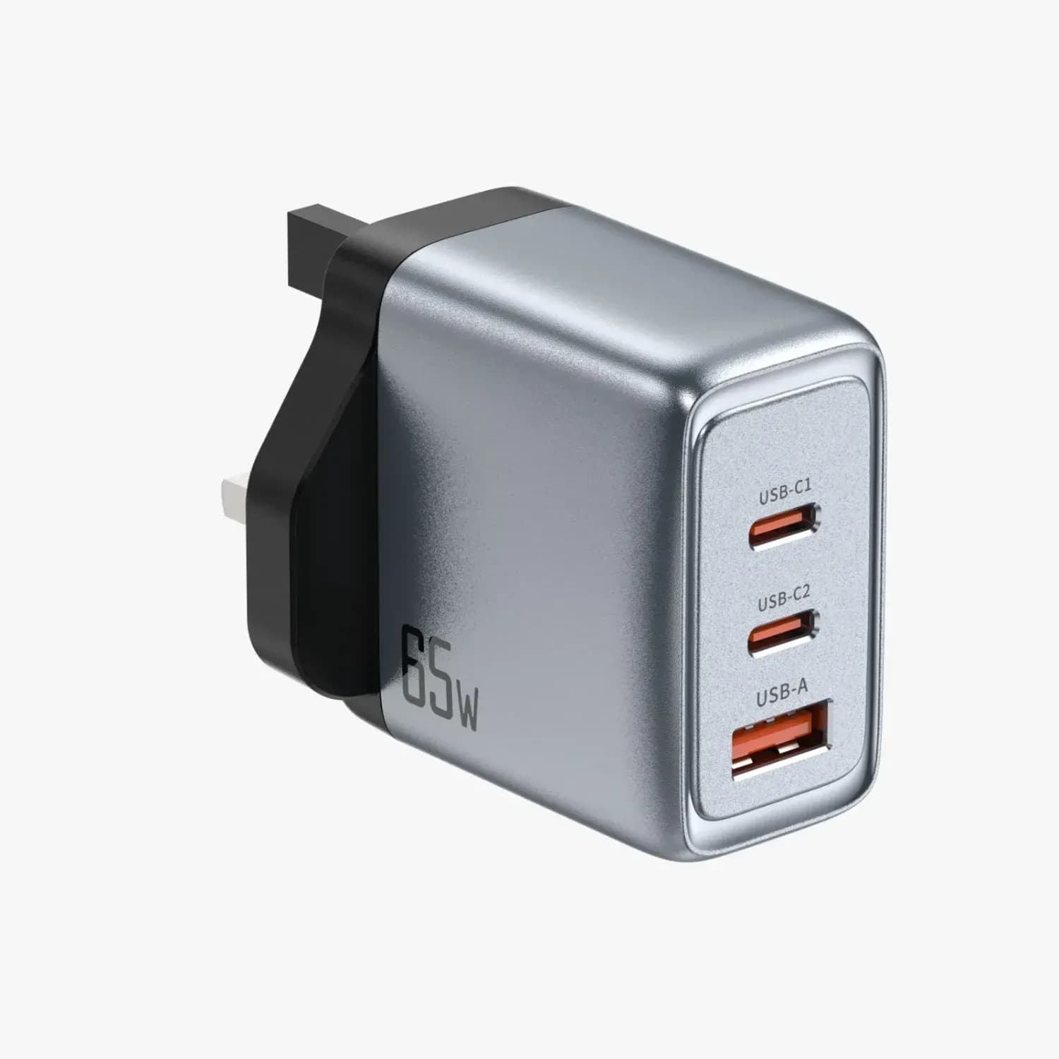 GREEN LION Wall Charger - 65W PD, Dual USB-C & USB-A, Grey — Gray 1 GREEN LION Wall Charger - 65W PD, Dual USB-C & USB-A, Grey — Gray 1