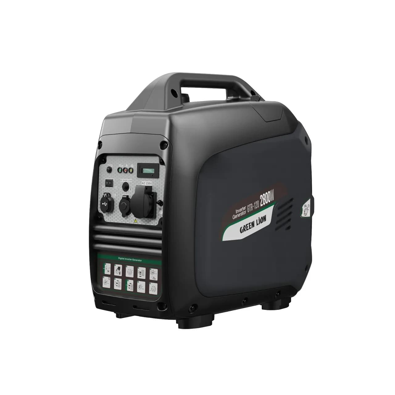 Green Lion Gasoline Inverter Generator GTR120 - Black 3