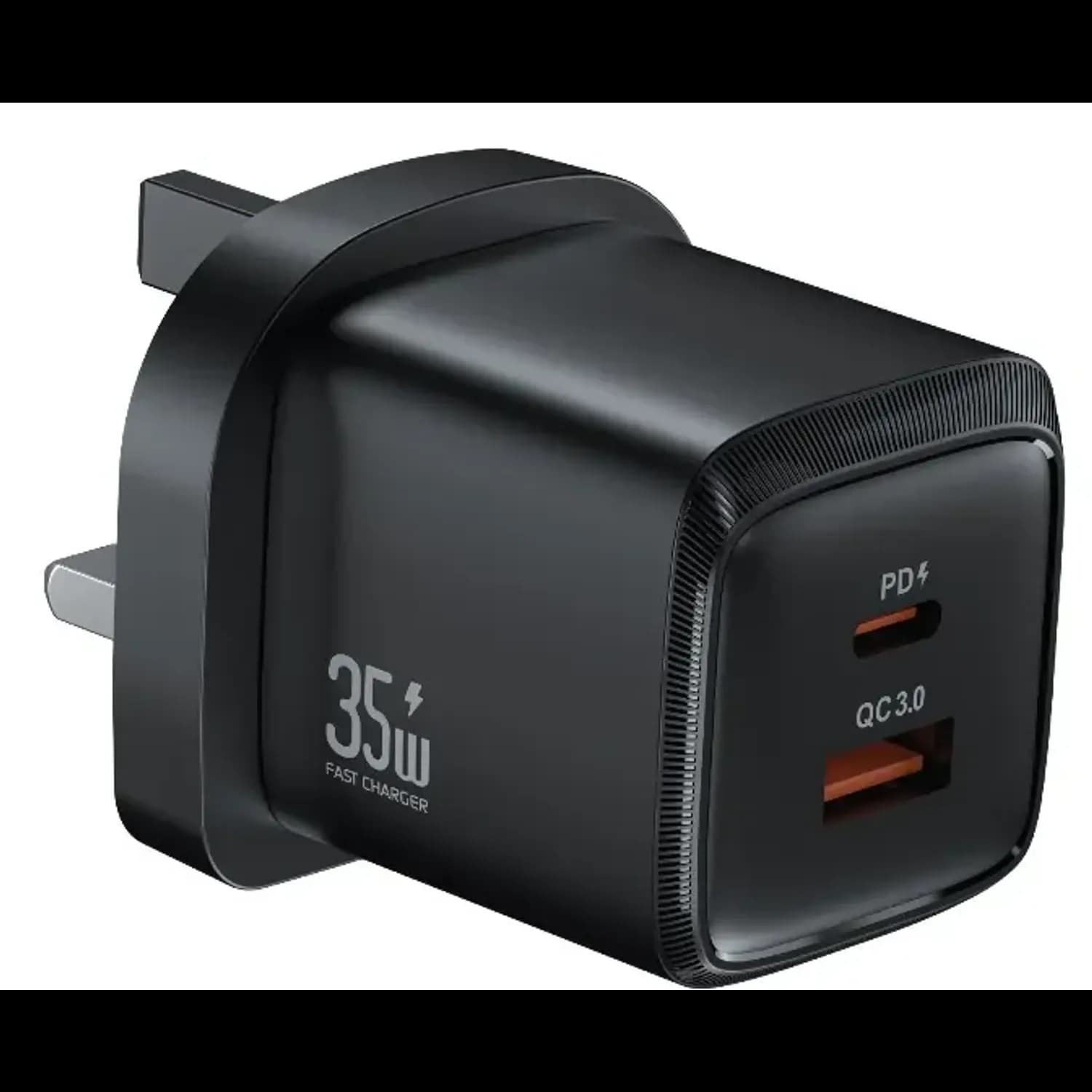 Green Lion Wall Charger G-Charge Series - Dual Port 35W, Black — Green 2