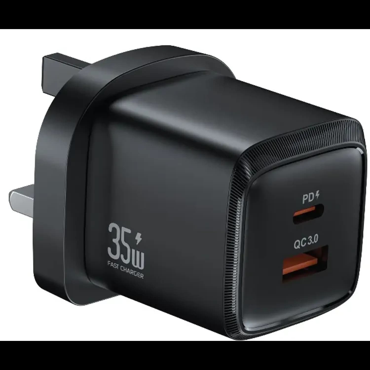 Green Lion Fast Charger G-Charger Series - 35W PD USB-C & 18W QC USB-A, Black 1