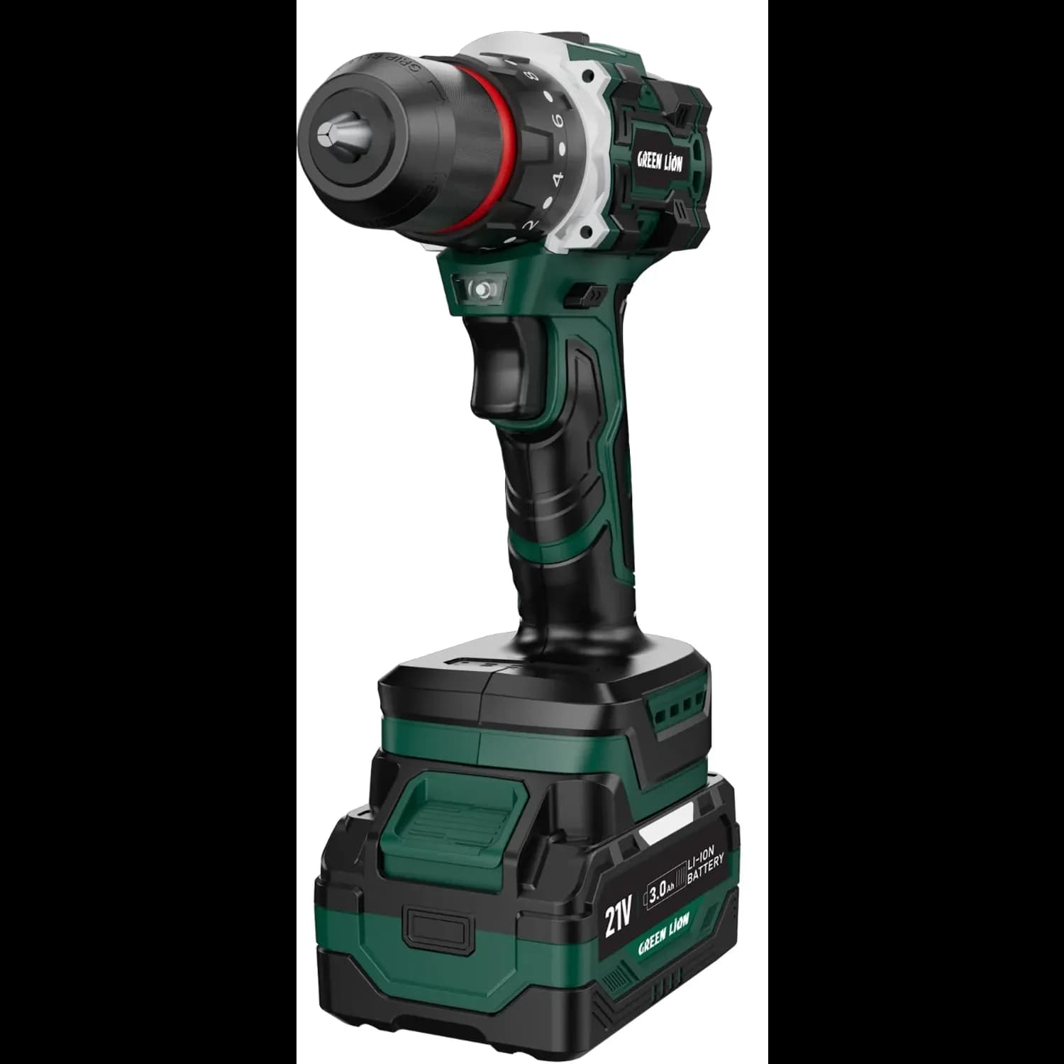 Green Lion Cordless Hammer Drill GD-12 EDGE PRO - 2x21V 3.0Ah, Green 5