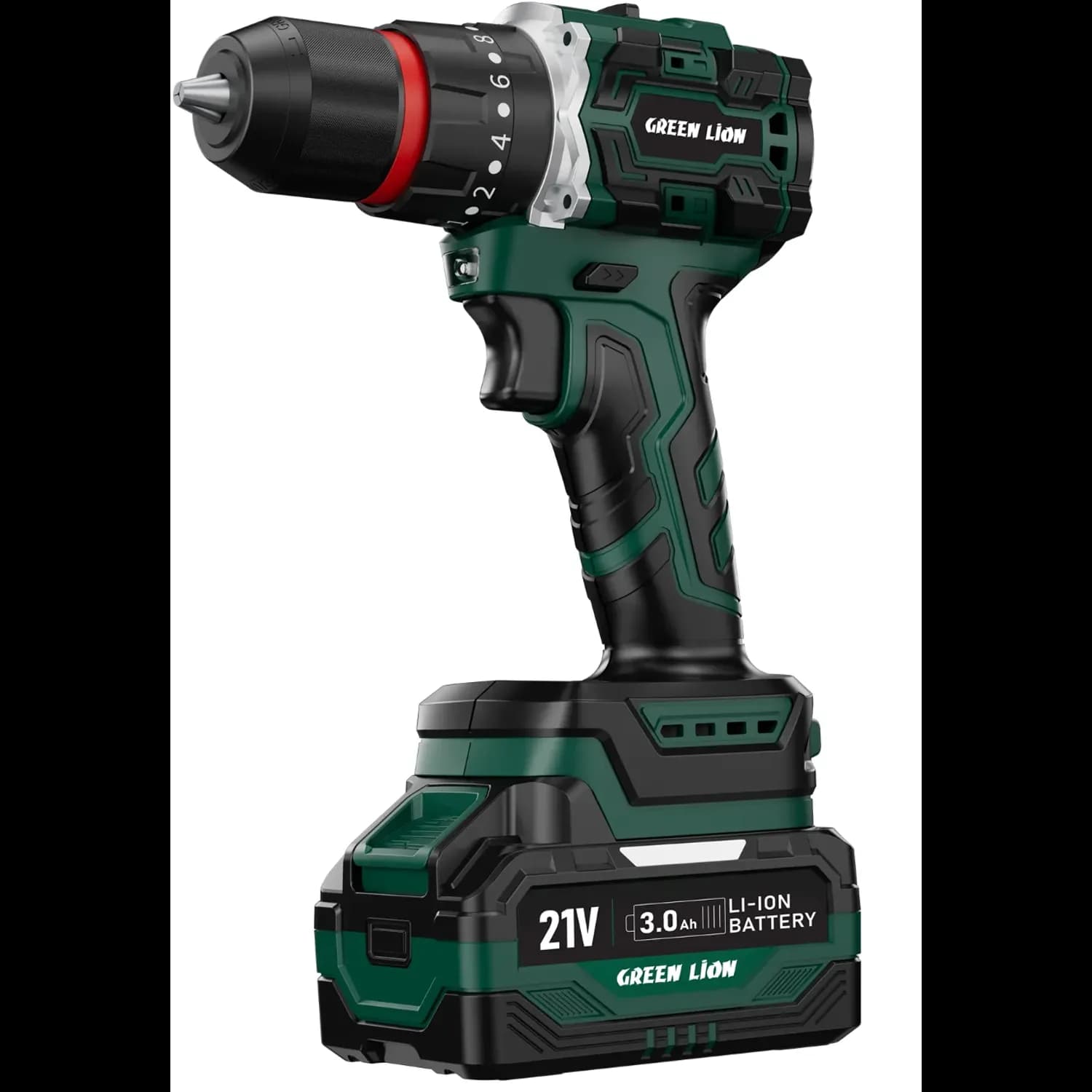 Green Lion Cordless Hammer Drill GD-12 EDGE PRO - 2x21V 3.0Ah, Green 1 Green Lion Cordless Hammer Drill GD-12 EDGE PRO - 2x21V 3.0Ah, Green 1