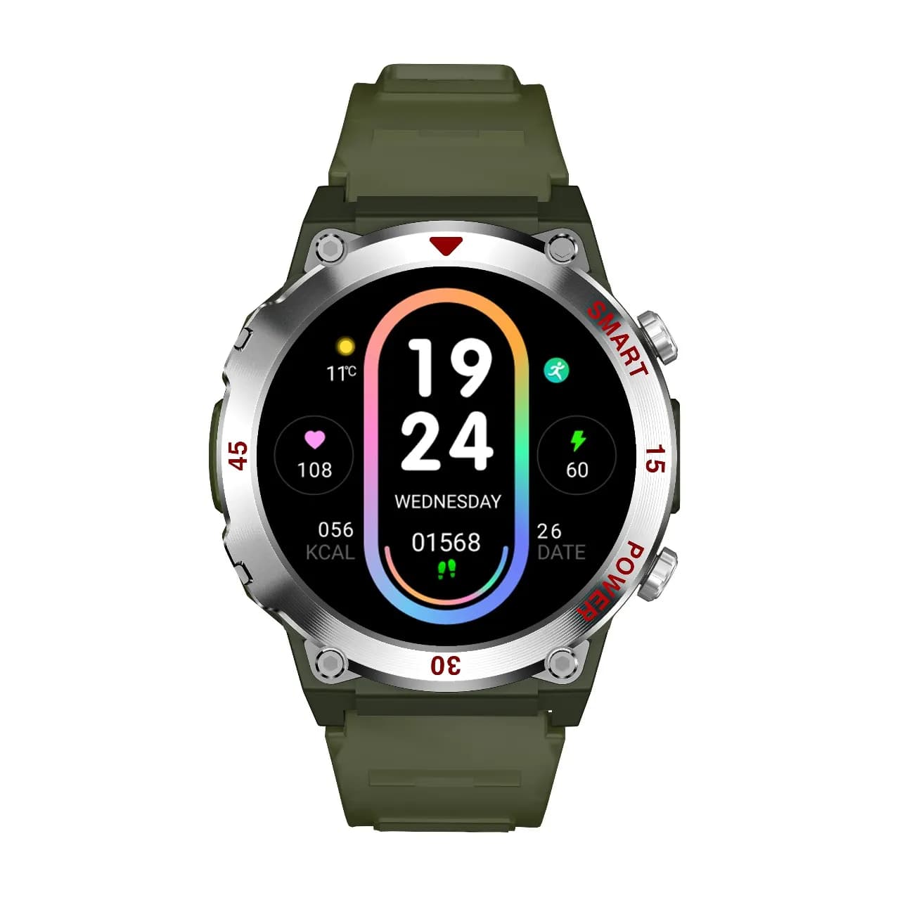 Green Lion Gear Fit Smart Watch - Silver 2