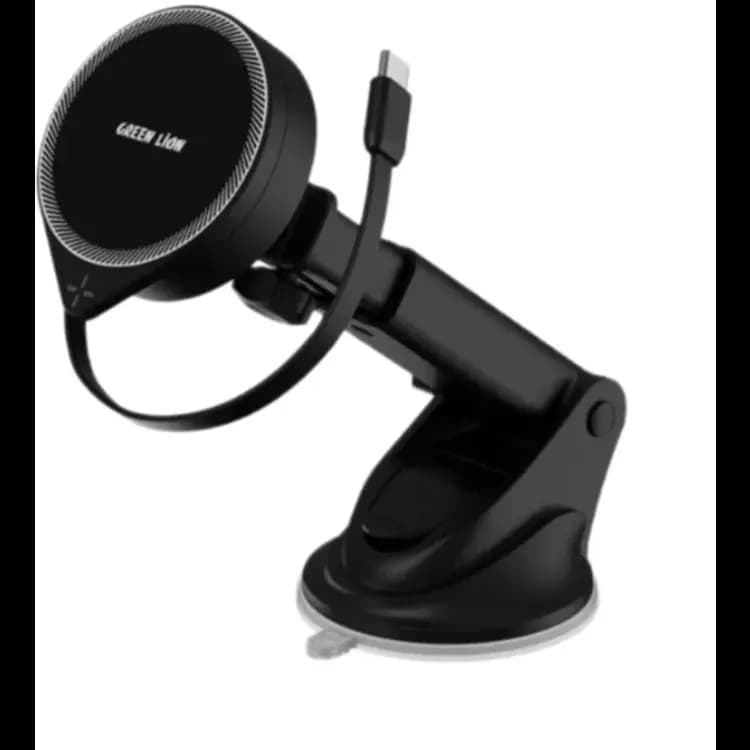 Green Lion Magno Flex Vacuum Suction Holder - 360° Rotation, Black 1