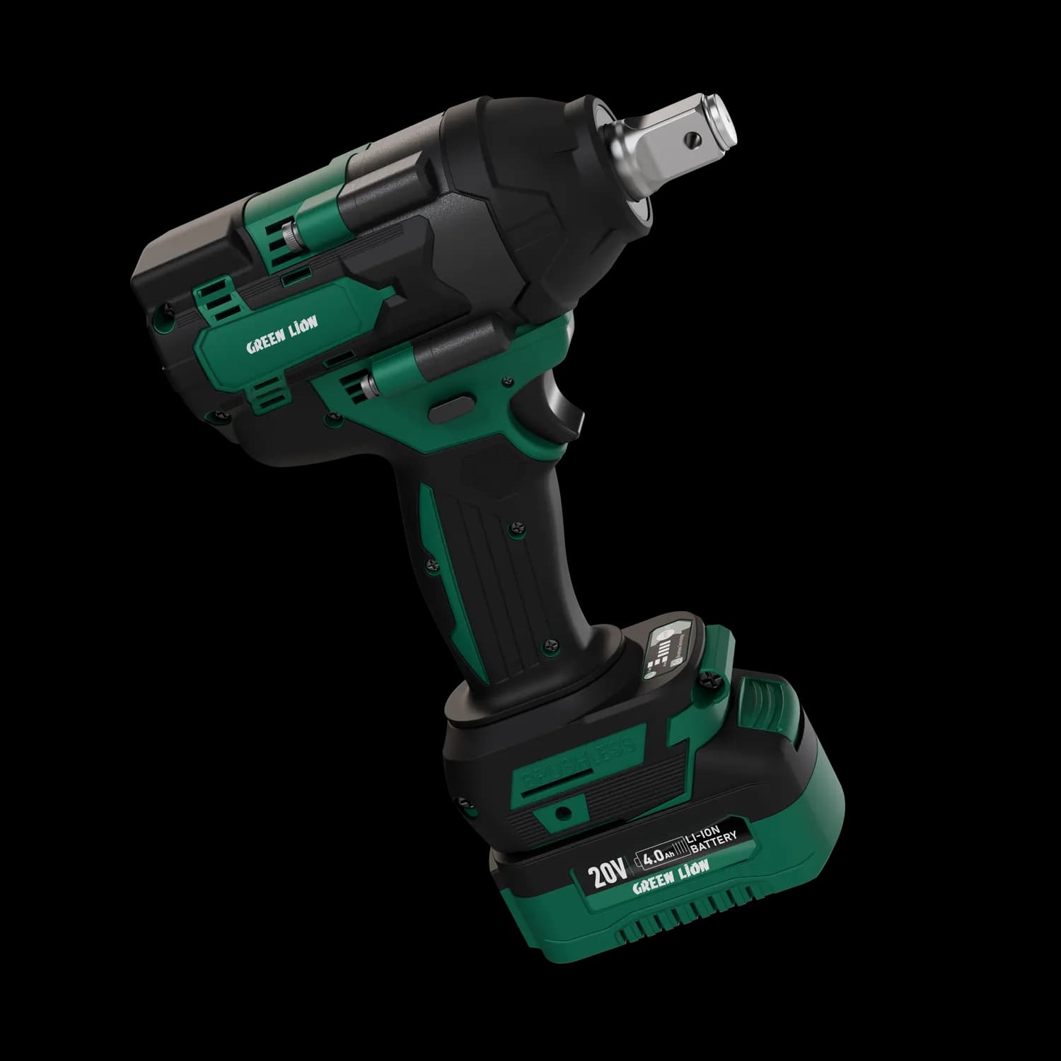 GREEN LION Cordless Impact Wrench GIW-200 - 20V Brushless, Green 5