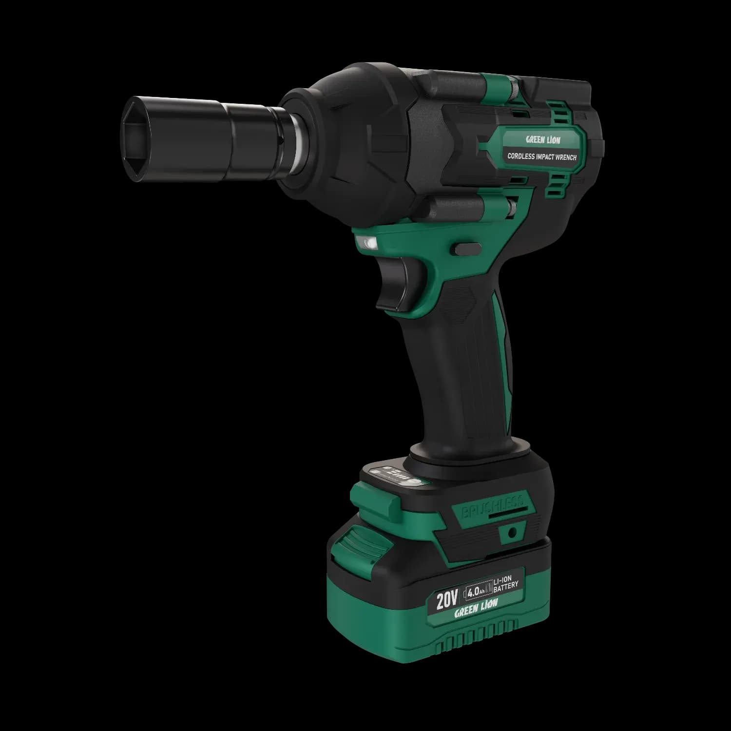 GREEN LION Cordless Impact Wrench GIW-200 - 20V Brushless, Green 1 GREEN LION Cordless Impact Wrench GIW-200 - 20V Brushless, Green 1