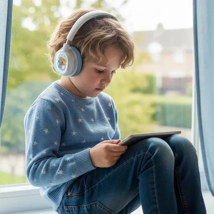 Green Lion Wireless Headphones GK-600 - Kids, 20H Playtime, Blue 3