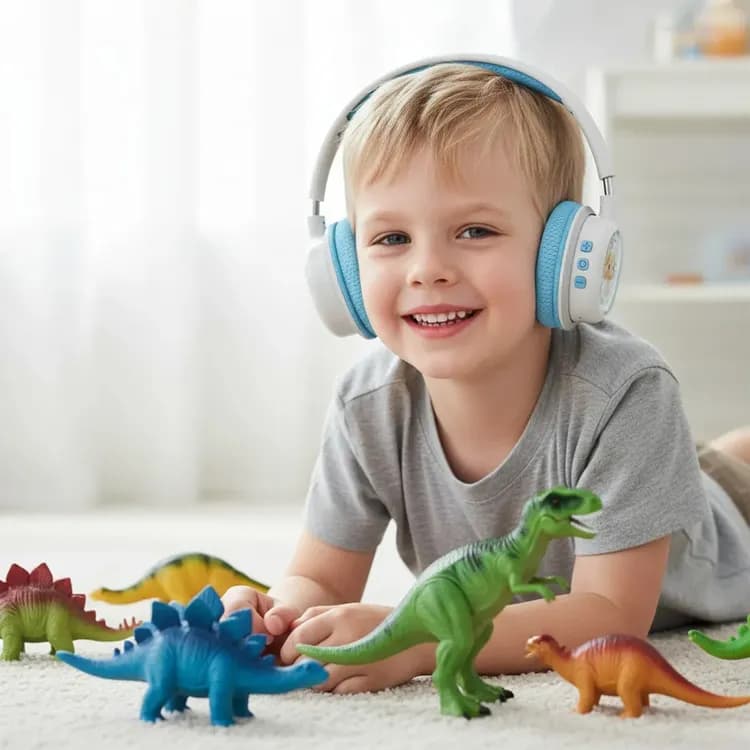 Green Lion Wireless Headphones GK-600 - Kids, 20H Playtime, Blue 4
