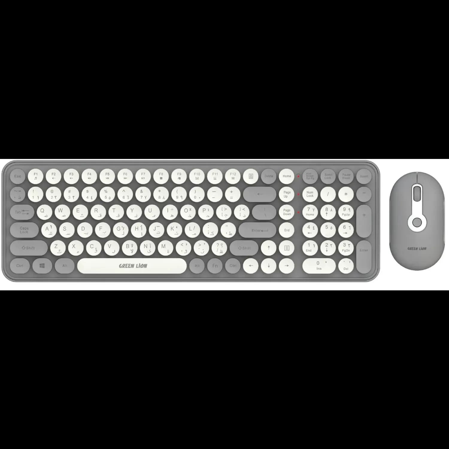 Green Lion Wireless Keyboard & Mouse GKM-300 - Grey 1 Green Lion Wireless Keyboard & Mouse GKM-300 - Grey 1