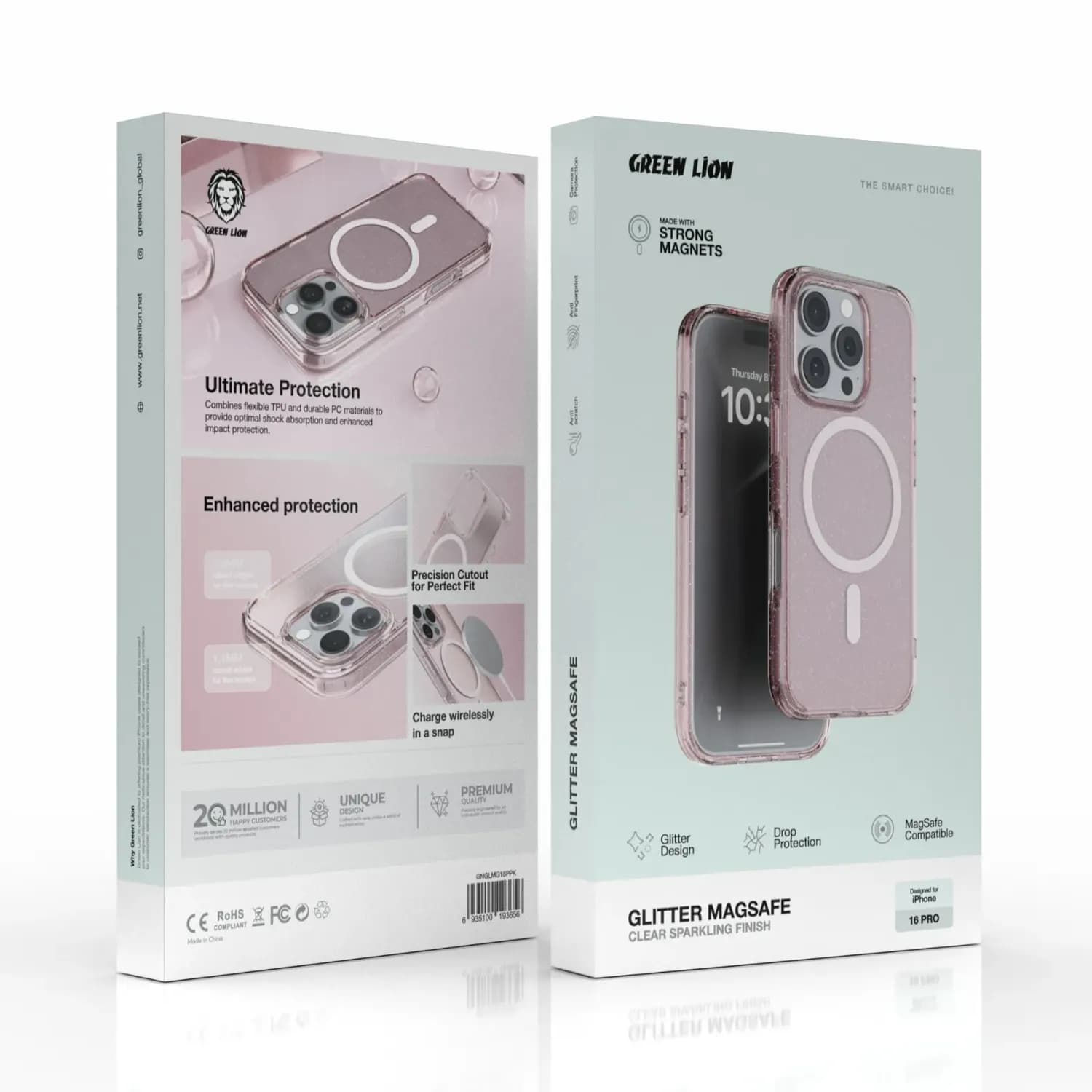 Green Lion MagSafe Case - Glitter, Pink 2