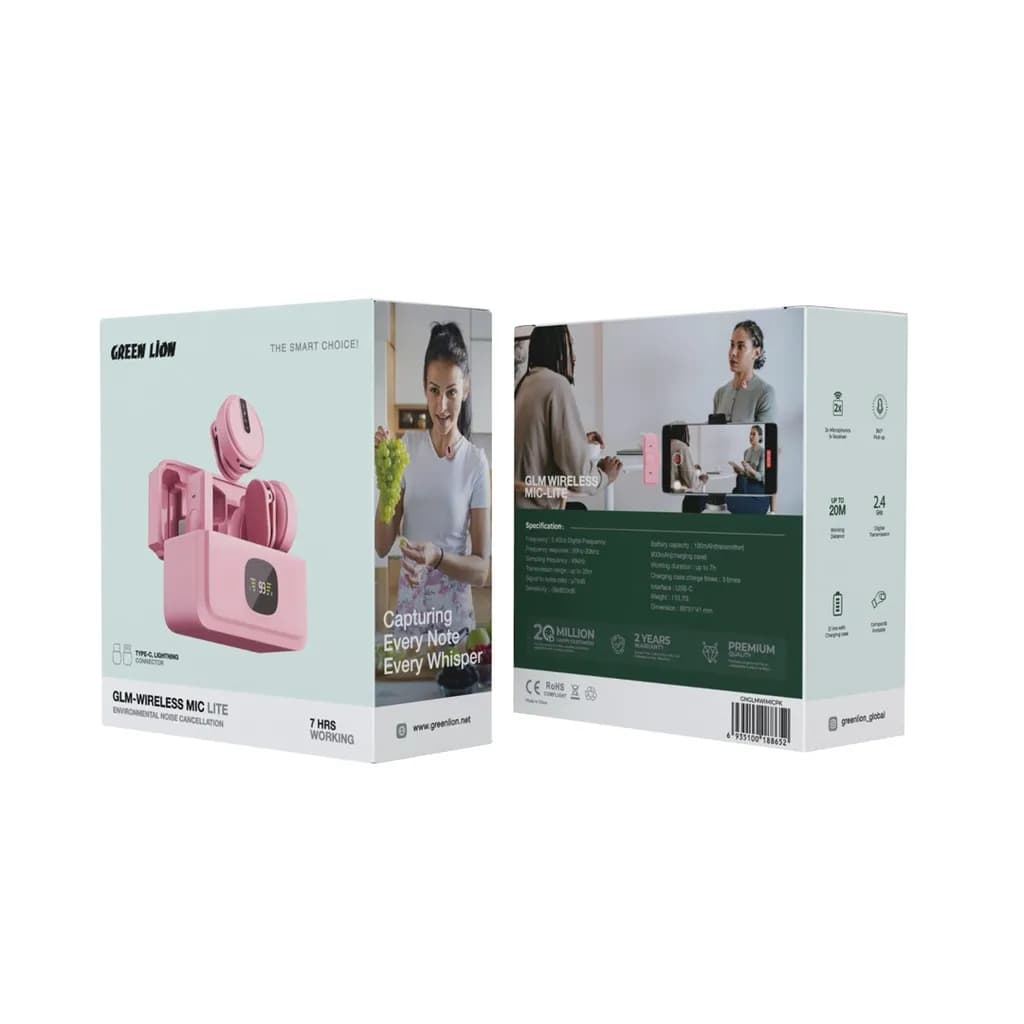 Green Lion Digital Display Mic - Pink 4
