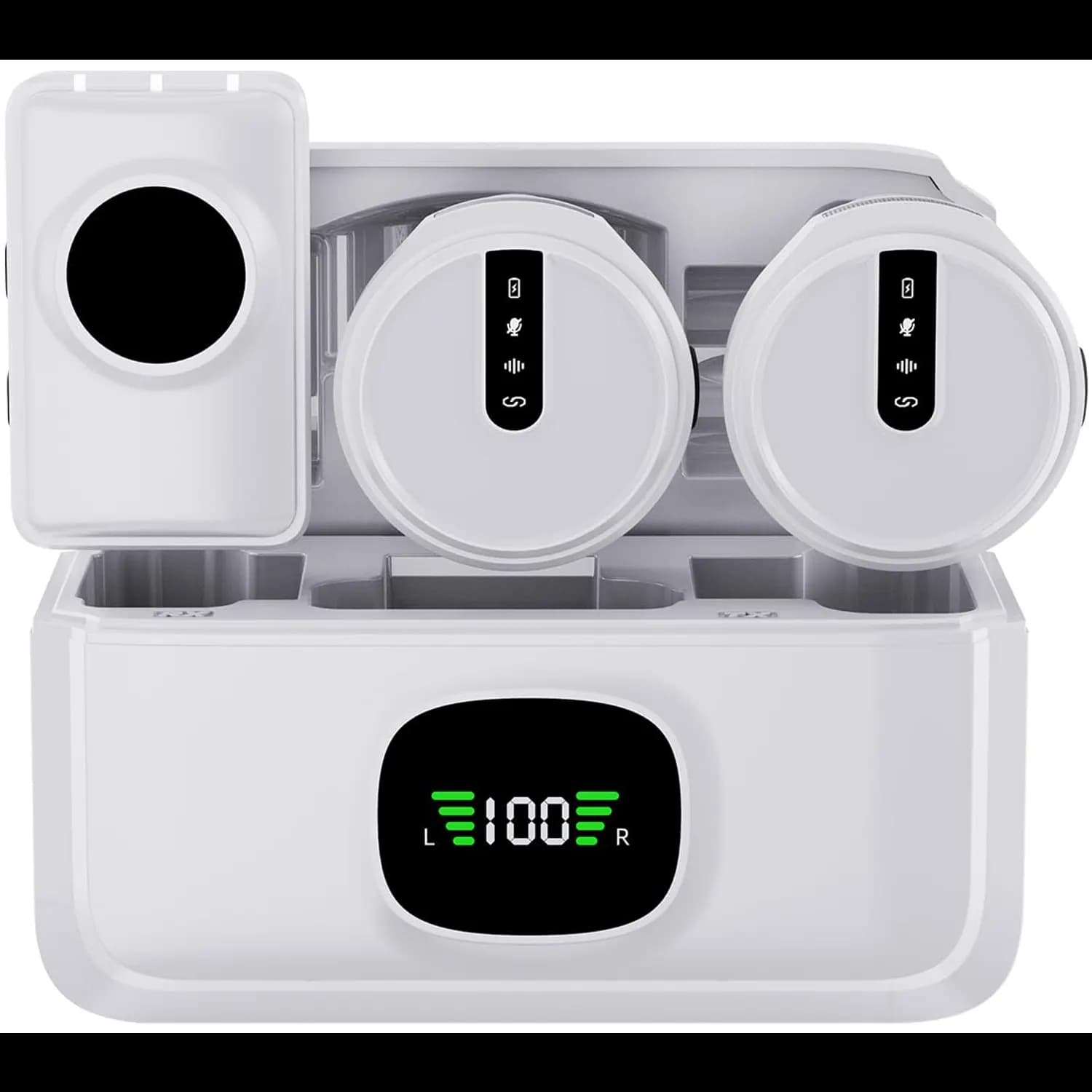 Green Lion Wireless Mic Lite GLM - Dual Mic, Noise Cancelling, White 3