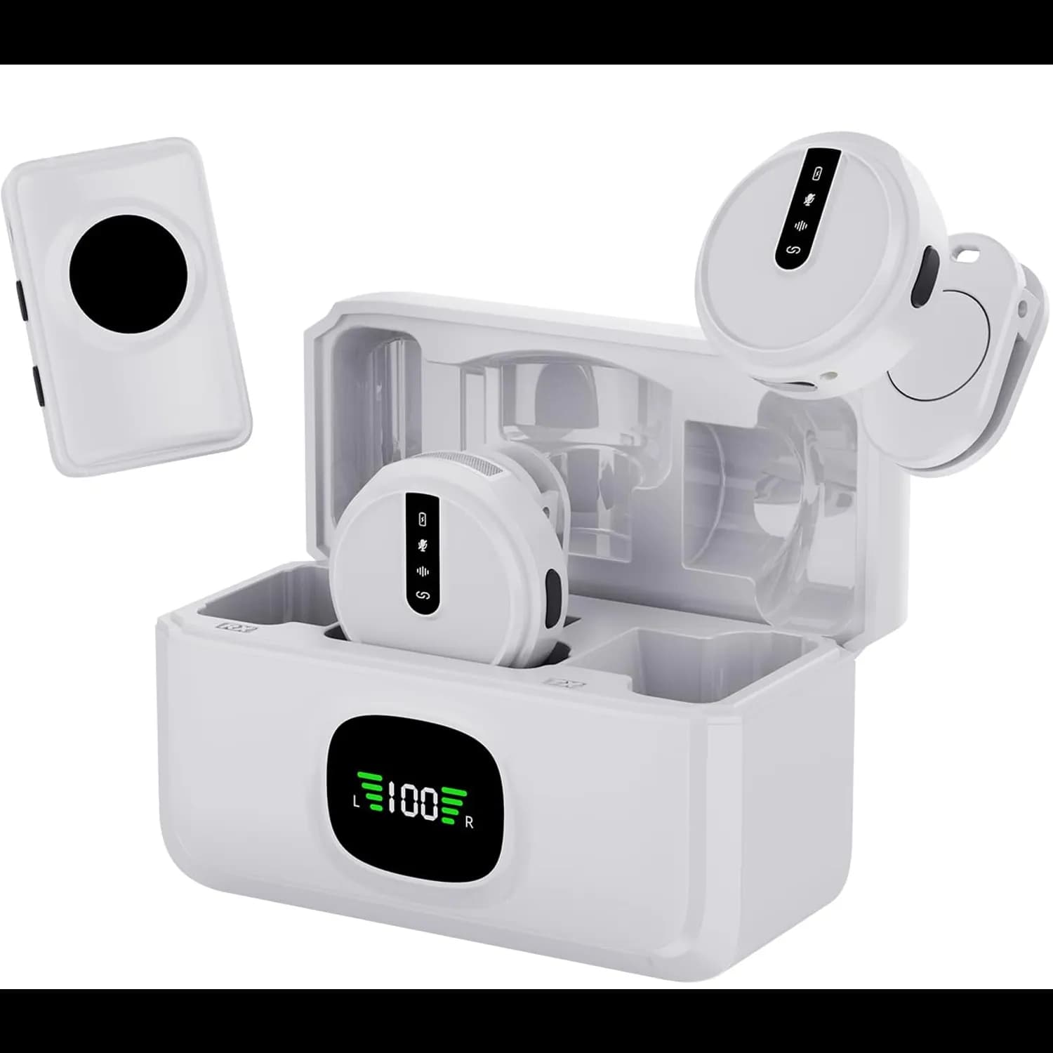 Green Lion Wireless Mic Lite GLM - Dual Mic, Noise Cancelling, White 4