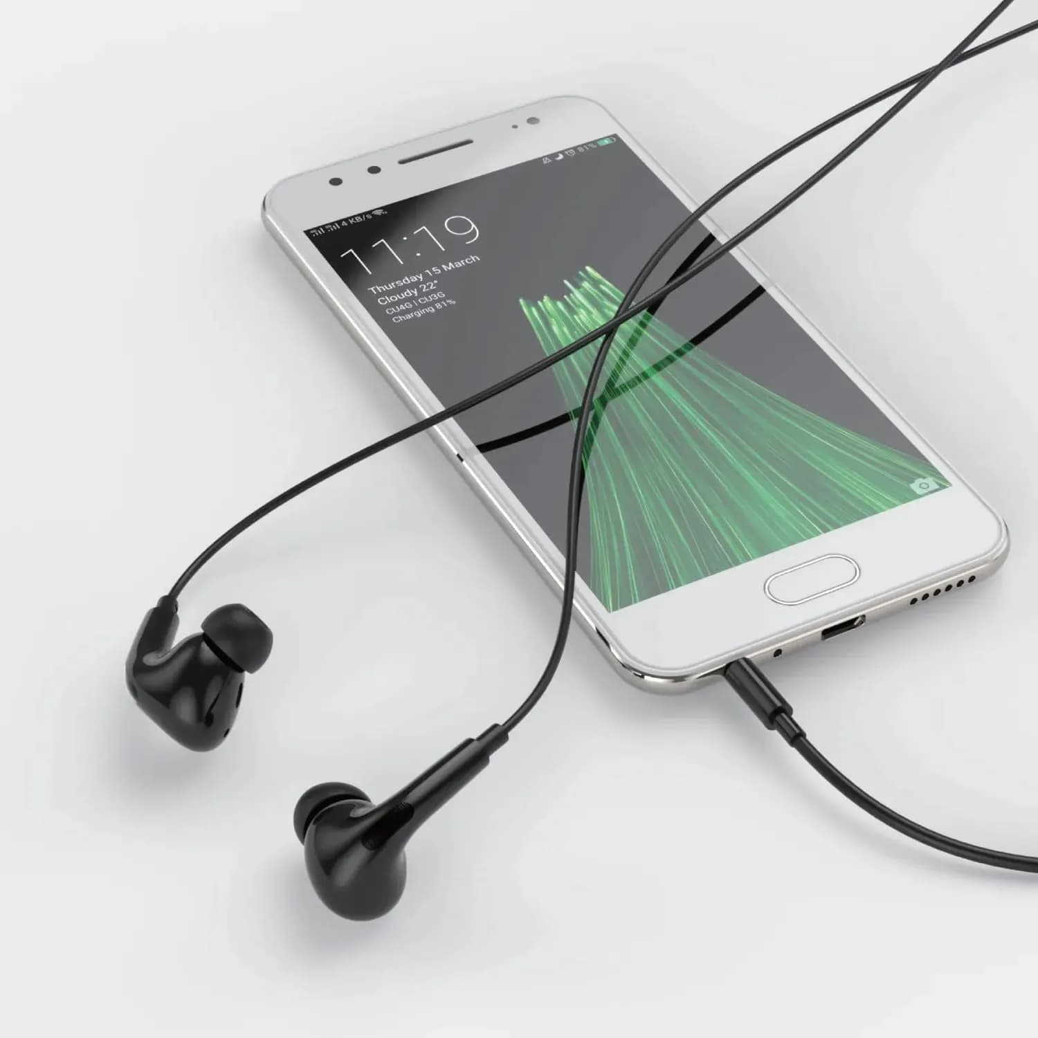 Green Lion Earphones GL-Stereo Pro - Wired with Mic, Black — Black 2