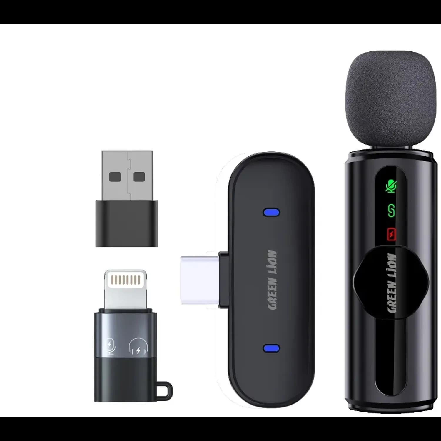 Green Lion Microphone GM-75X - 3-in-1 Wireless, Black 1
