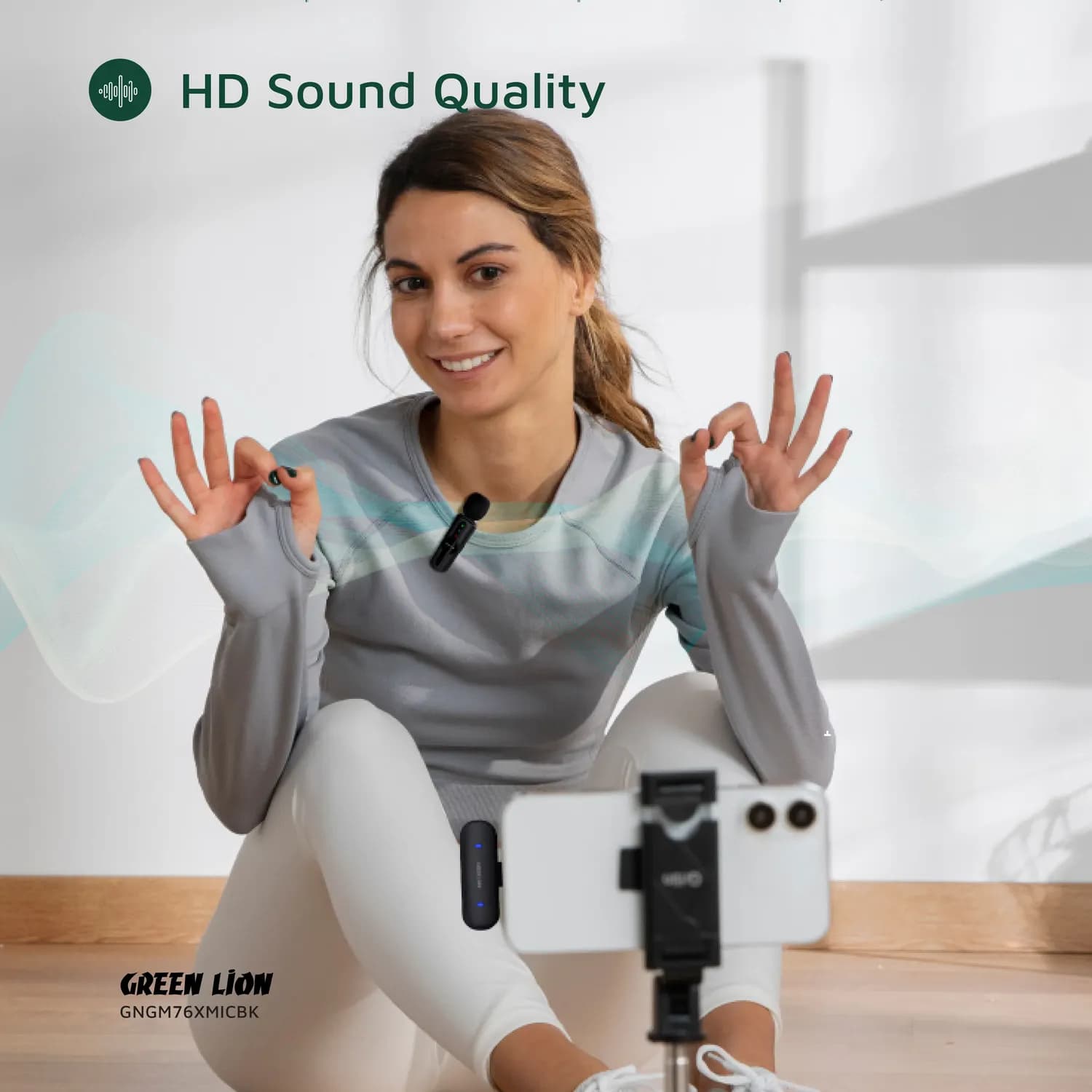 Green Lion Dual Microphone GM-76X 3-in-1 - Bluetooth, Black 3