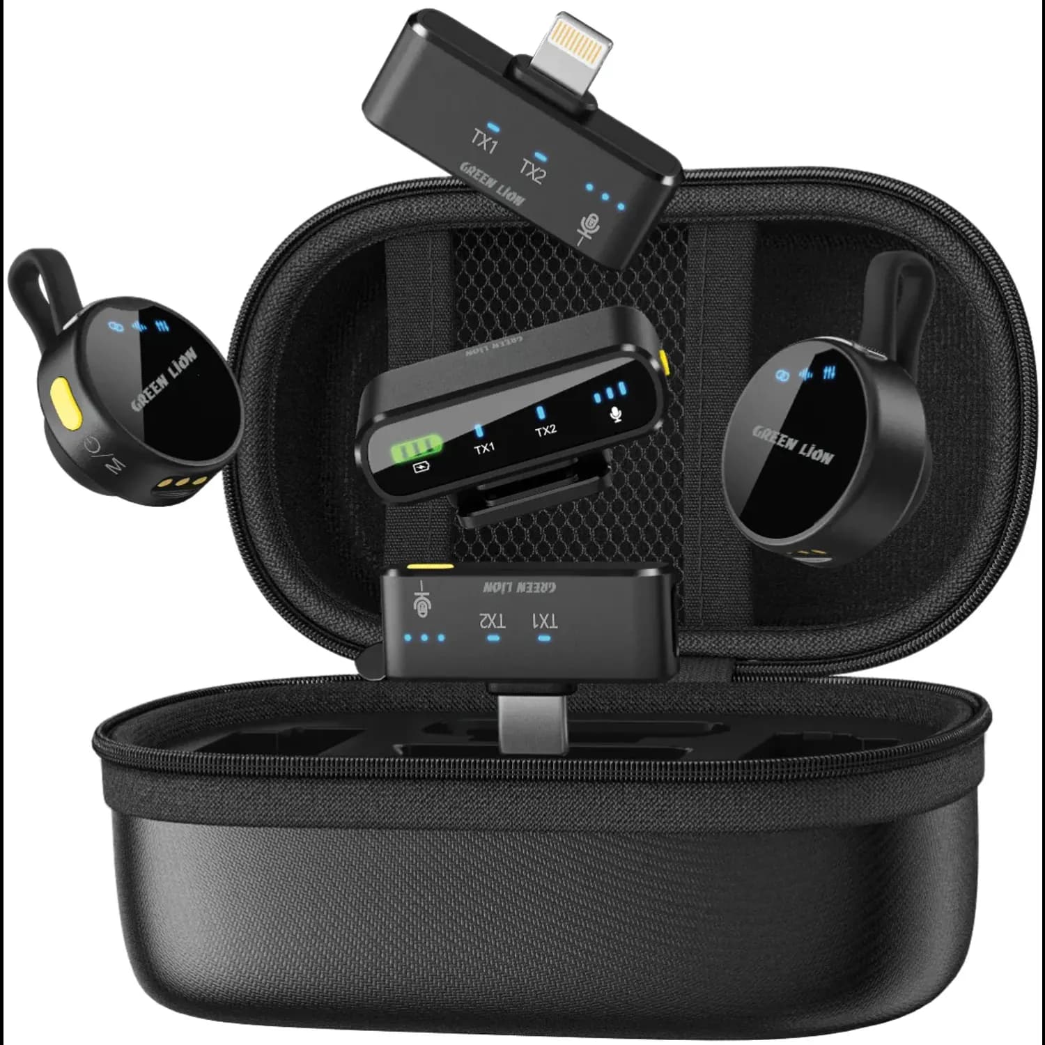 Green Lion Wireless Microphone GM-85X - 3-in-1, LED Display, Black 1