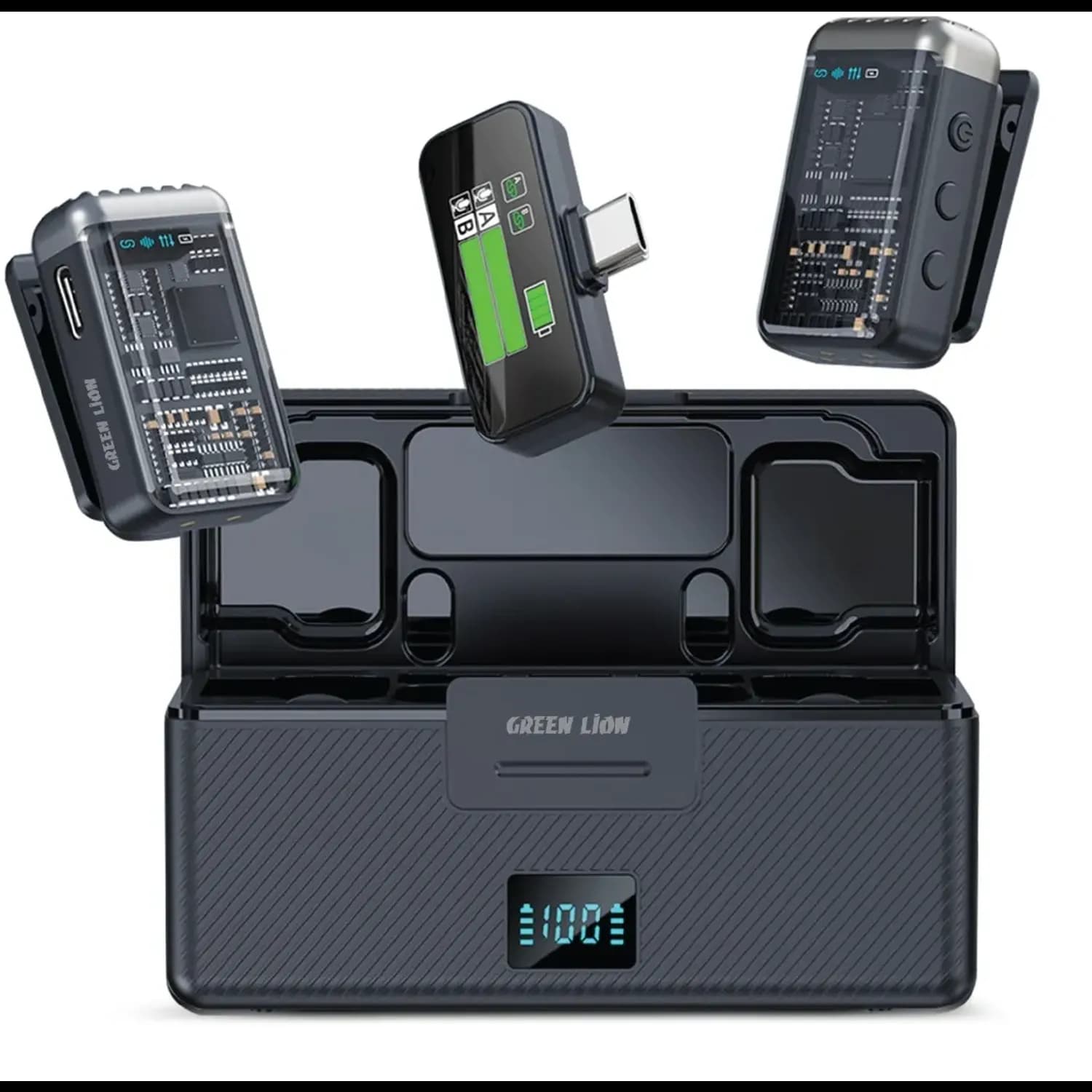 Green Lion Microphone GM-90X - Noise Cancellation, 360° Omnidirectional, Black 2